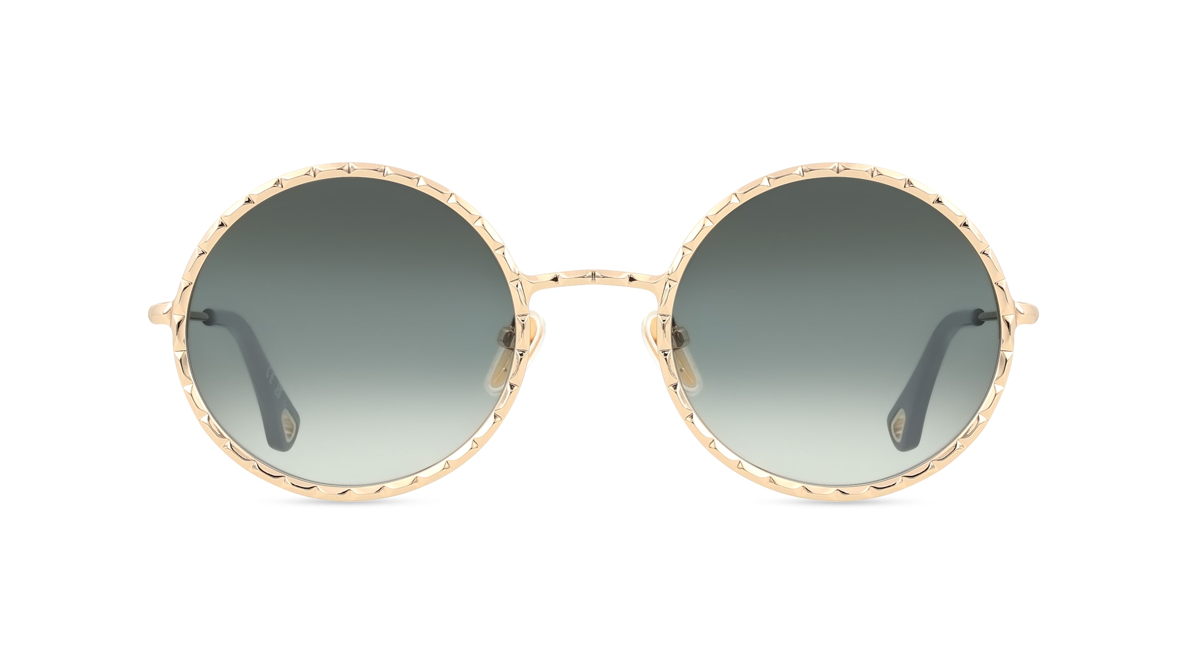 Chloé CH0230S Damen-Sonnenbrille Vollrand Rund Metall-Gestell, gold