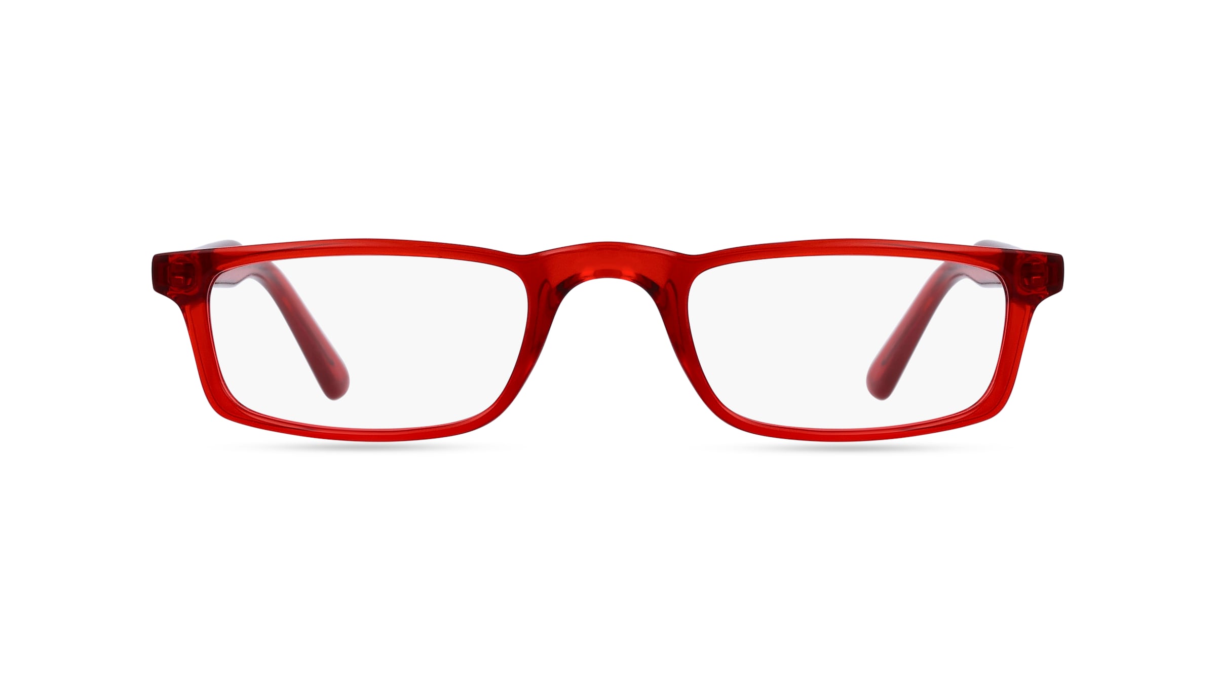 Fielmann OU 035 CL Herren-Brille inkl. Gläser Vollrand Schmal Acetat-Gestell 48mm/21mm/140mm, rot