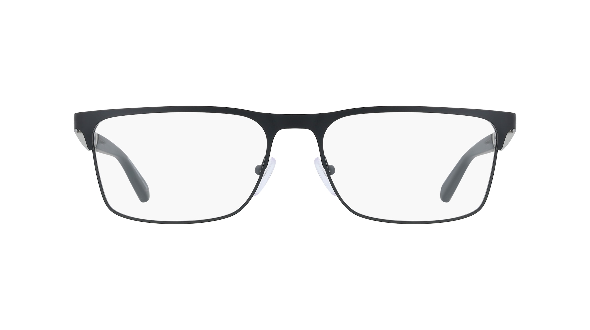 Emporio Armani EA1183 Herren-Brille inkl. Gläser Vollrand Eckig Metall-Gestell 56/17/145, Schwarz