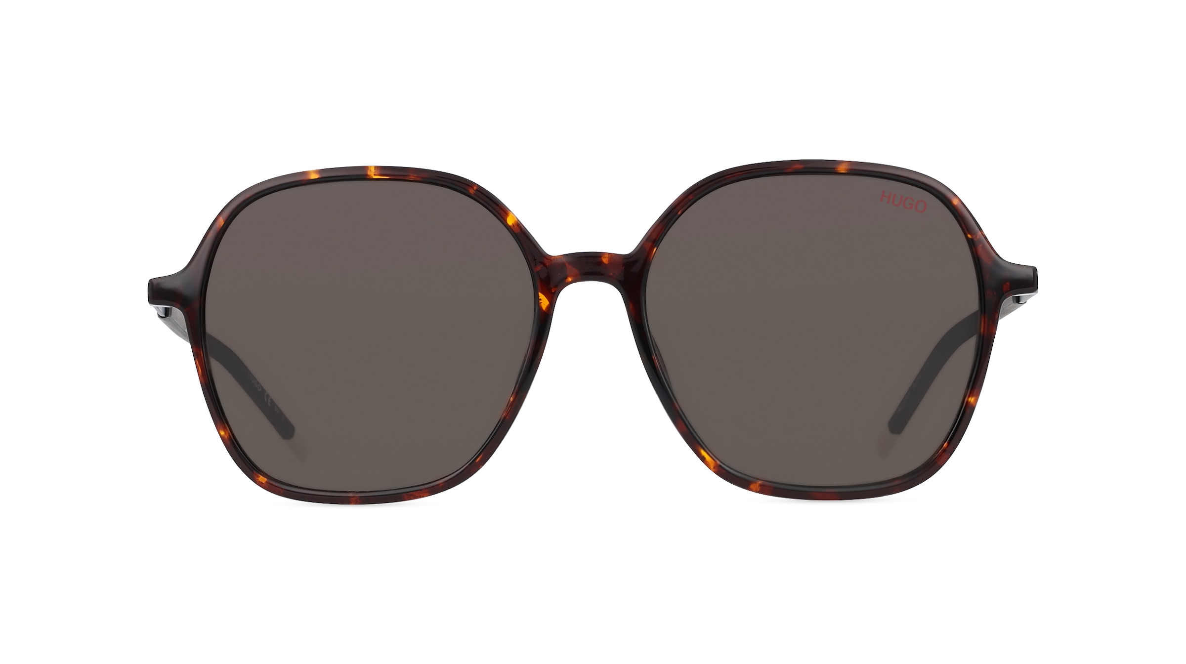 Hugo HG 1236/S Damen-Sonnenbrille Vollrand Achteckig Kunststoff-Gestell, braun