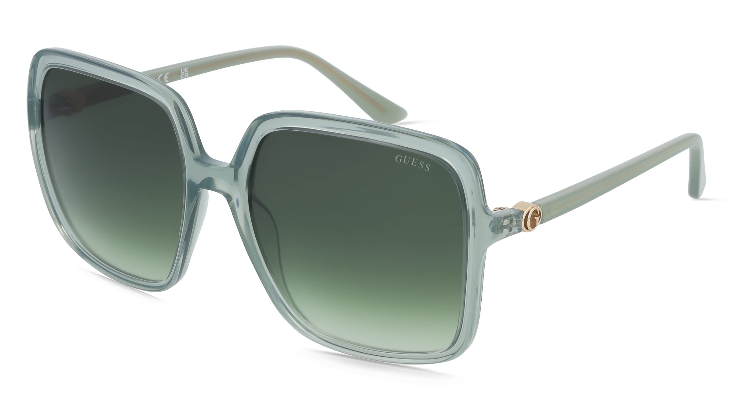 Guess GU00280 Damen-Sonnenbrille Vollrand Quadratisch Kunststoff-Gestell, Grün
