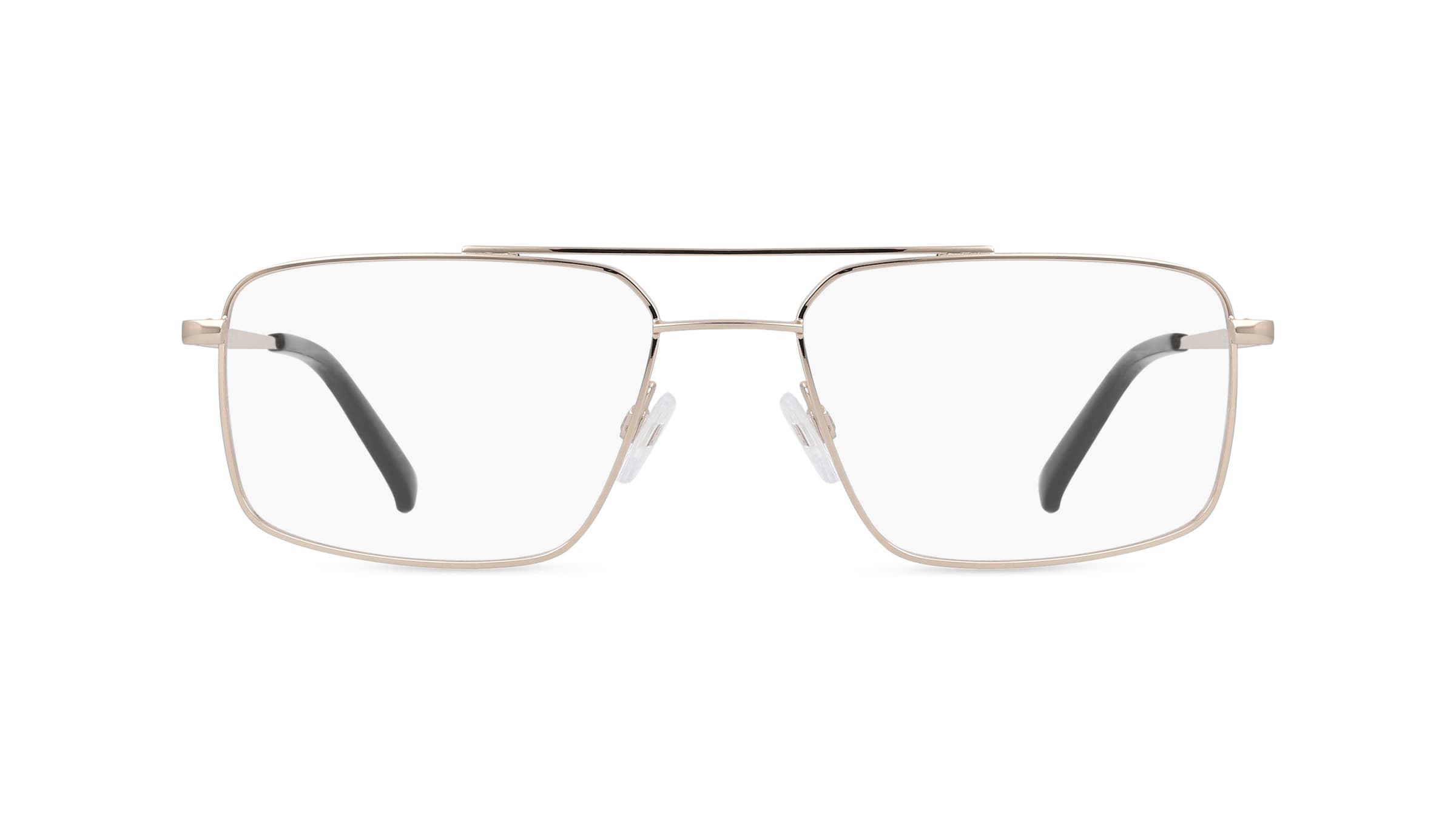 Fielmann OU 047 CL Herren-Brille inkl. Gläser Vollrand Eckig Edelstahl-Gestell 55mm/17mm/145mm, Gold