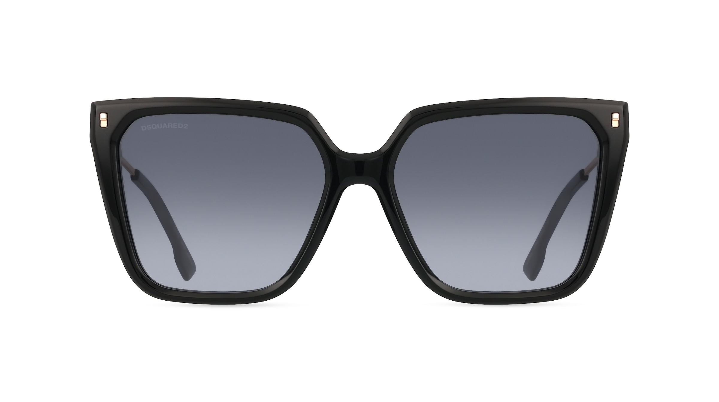 Dsquared2 D2 0135/S Damen-Sonnenbrille Vollrand Eckig Acetat-Gestell, schwarz