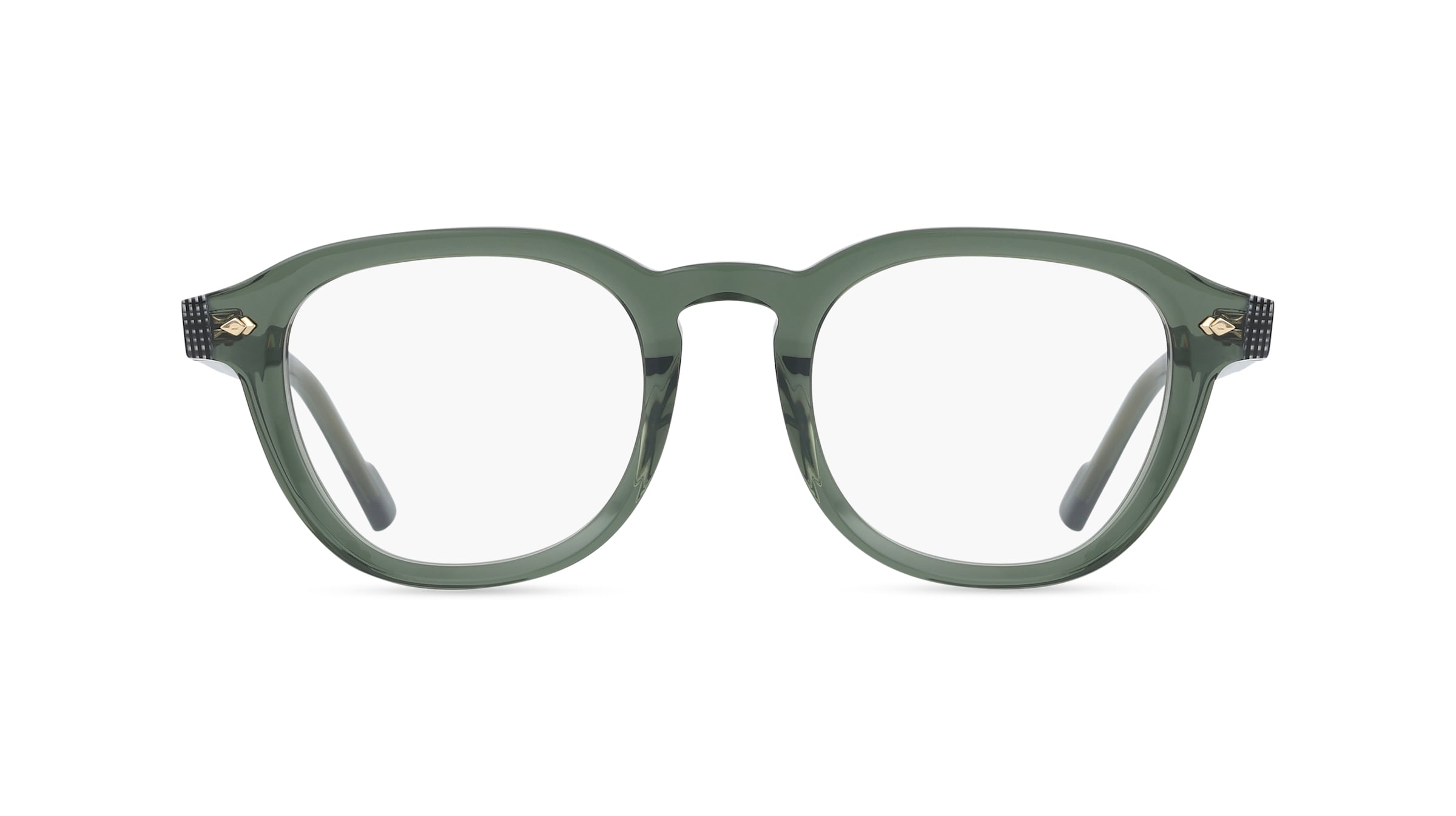 Sting VST548 Herren-Brille inkl. Gläser Vollrand Rund Kunststoff-Gestell 49/22/145, grün