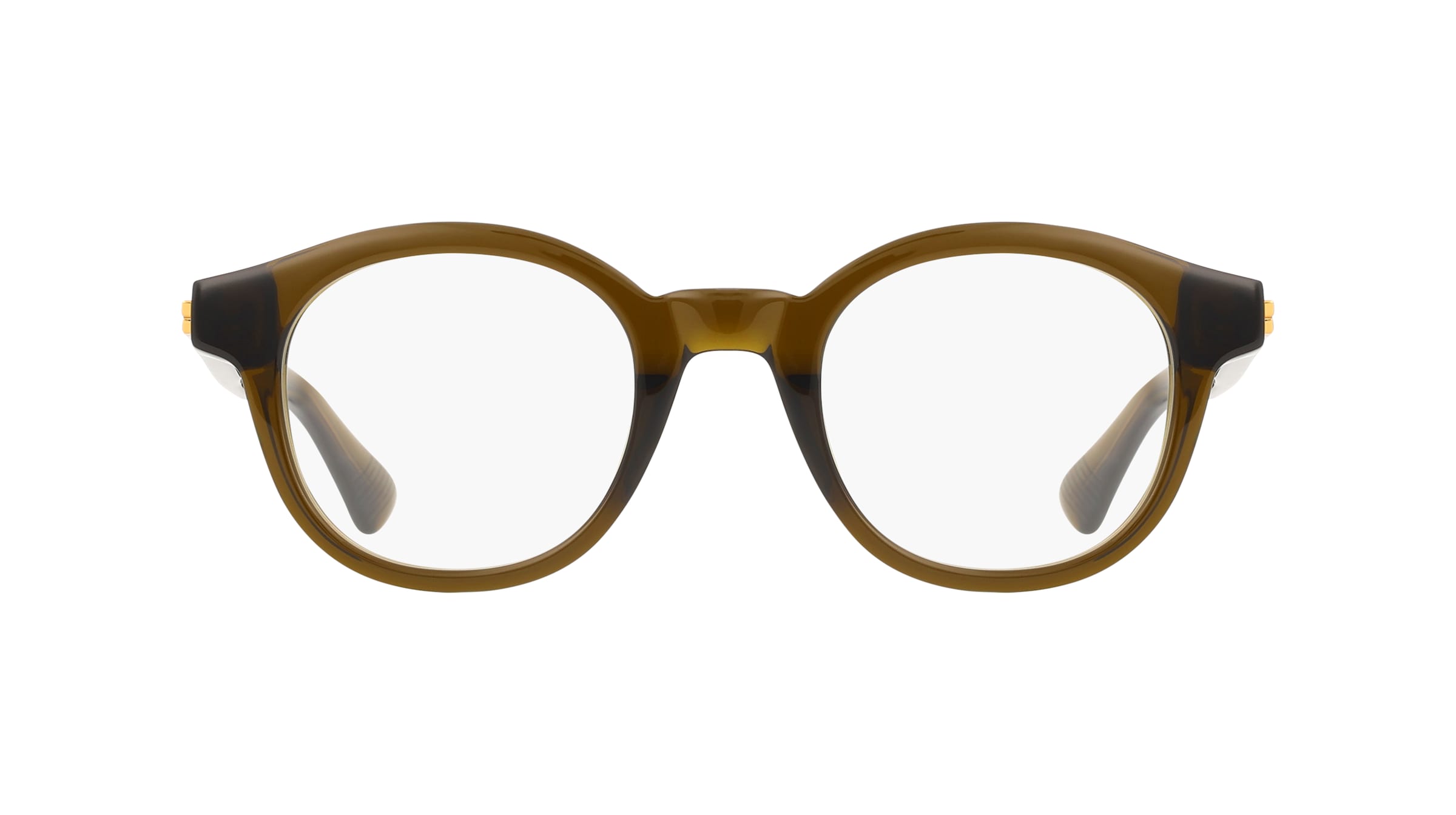 Bottega Veneta BV1413O Herren-Brille inkl. Gläser Vollrand Rund Acetat-Gestell 46/22/145, grün