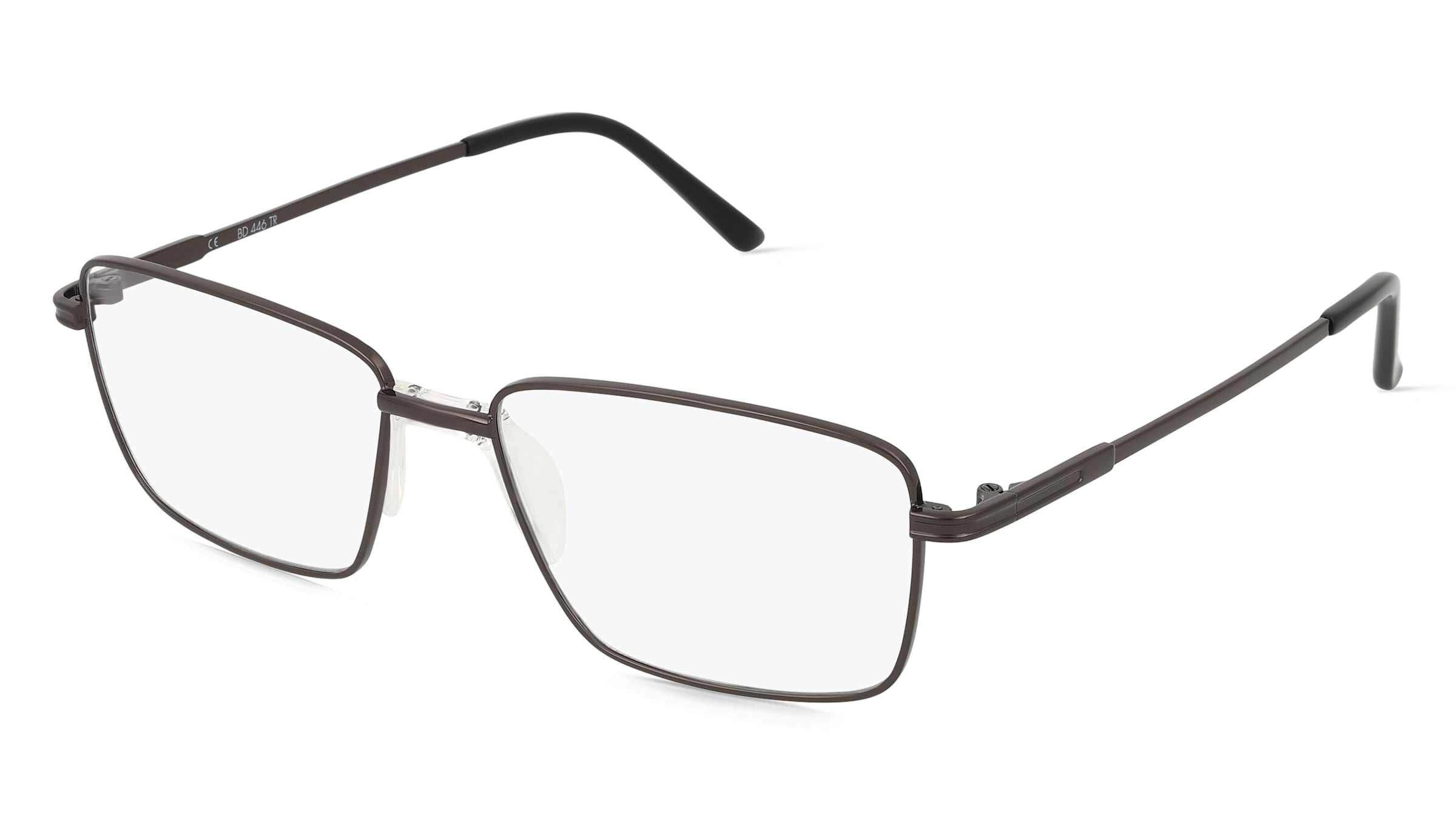 Fielmann BD 446 TR Herren-Brille inkl. Gläser Vollrand Quadratisch Edelstahl-Gestell 54/16/140, Grau
