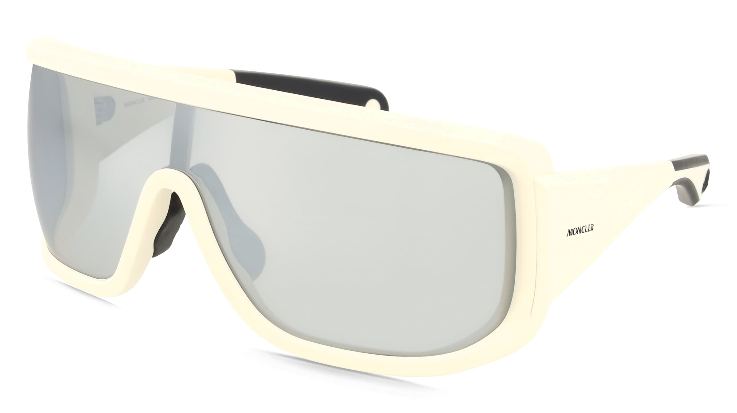 Moncler ME8003 Unisex-Sonnenbrille Vollrand Eckig Kunststoff-Gestell, Beige