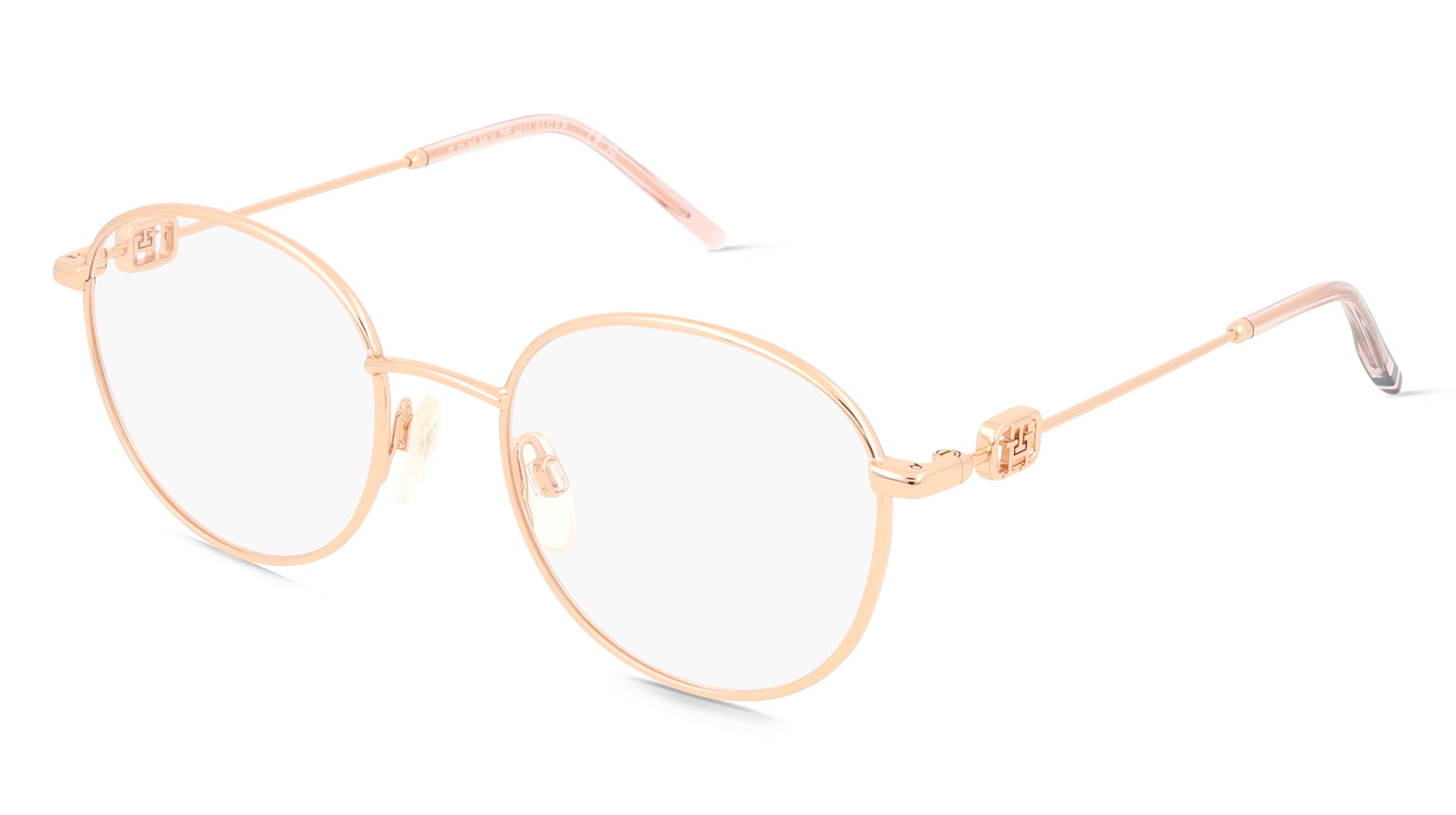 Tommy Hilfiger TH 2152 Damen-Brille inkl. Gläser Vollrand Panto Metall-Gestell 50/19/140, Gold