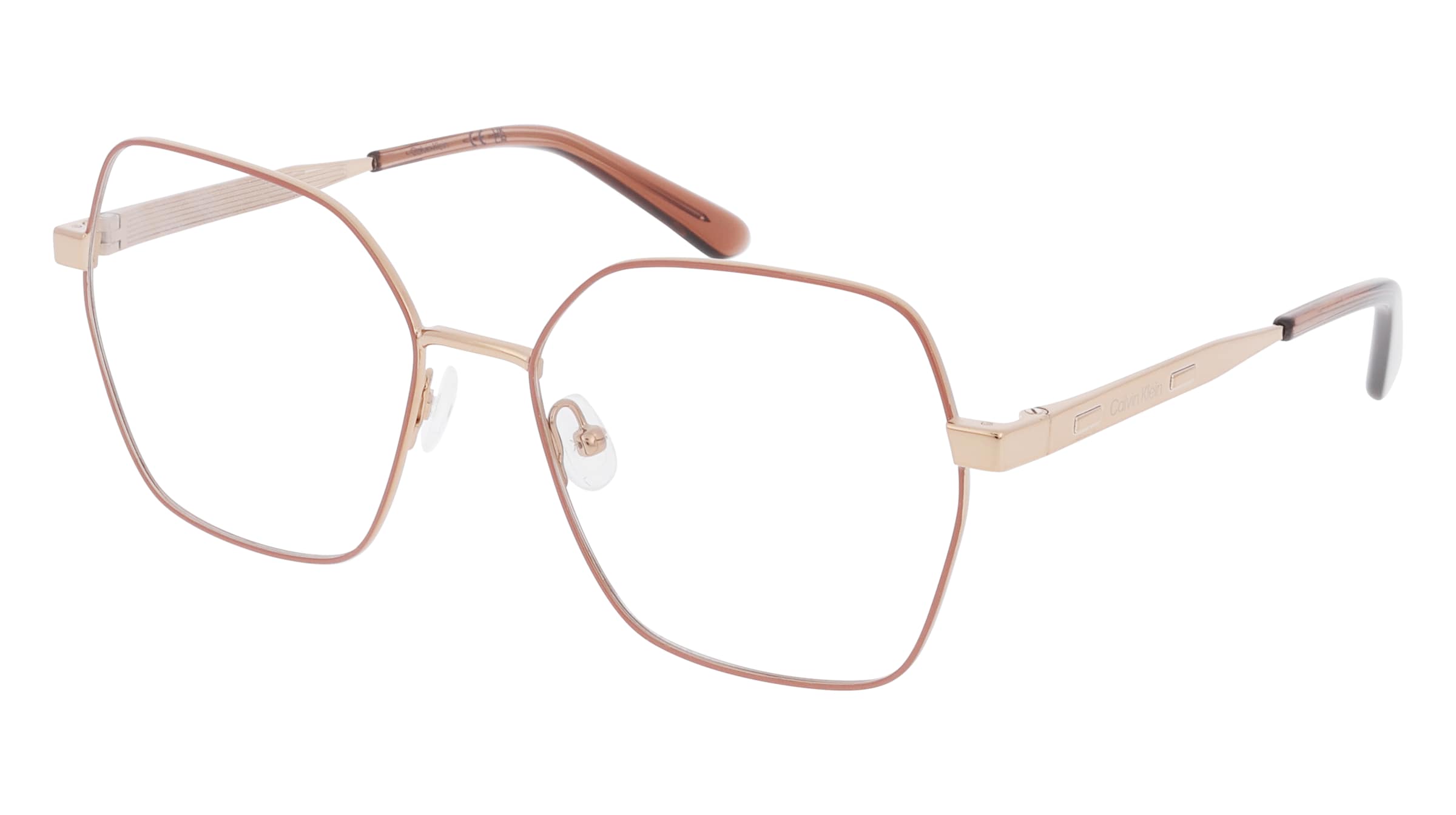 Calvin Klein CK24112 Unisex-Brille inkl. Gläser Vollrand Quadratisch Metall-Gestell 55/17/140, Bronze