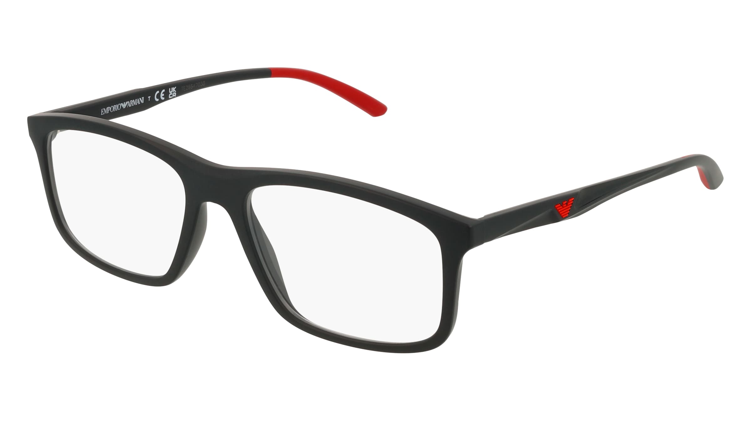 Emporio Armani EA3196 Herren-Brille inkl. Gläser Vollrand Quadratisch Kunststoff-Gestell 54/17/145, Schwarz