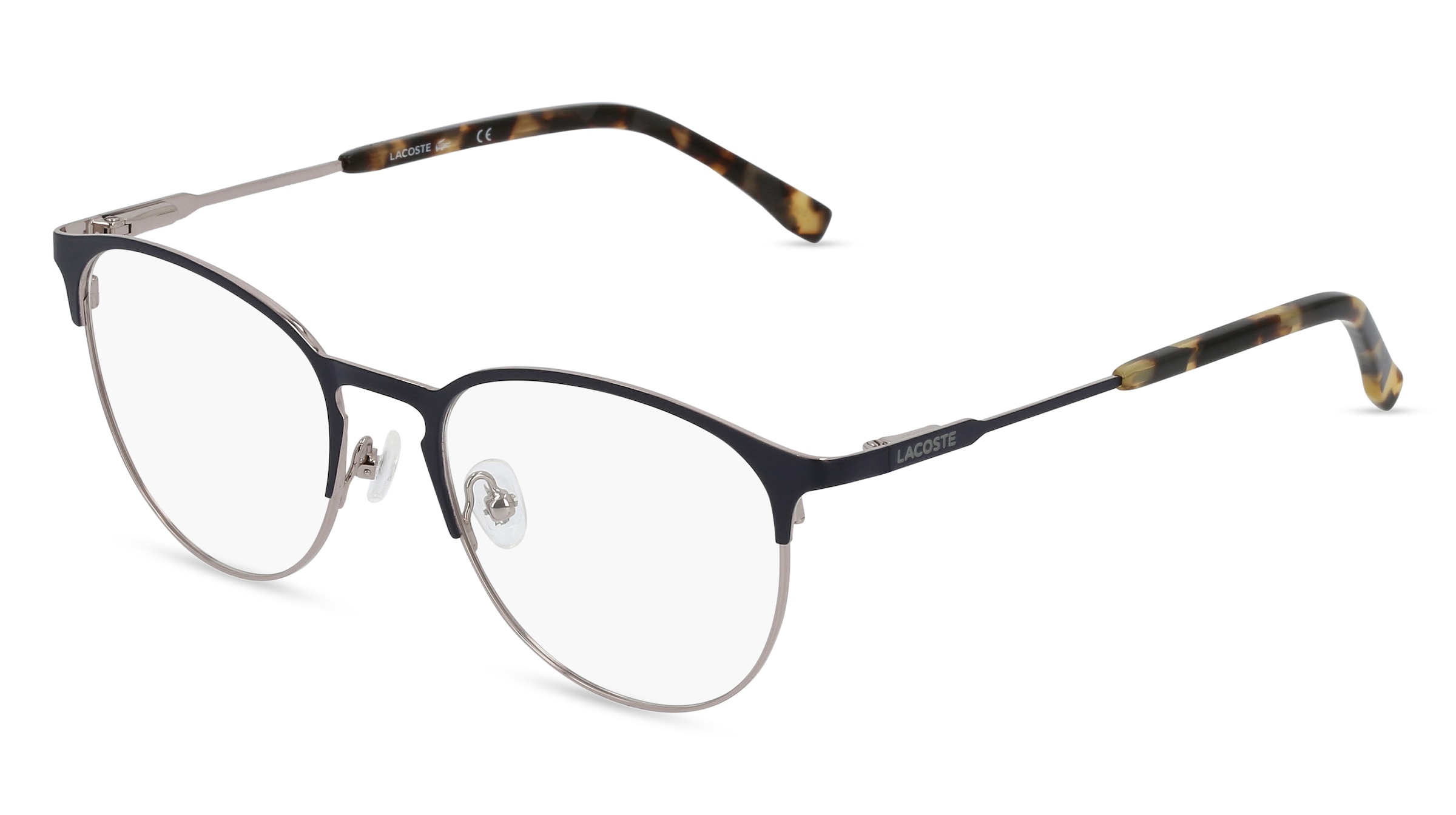 Lacoste L2251 Unisex-Brille inkl. Gläser Vollrand Panto Metall-Gestell 52/18/140, Silber