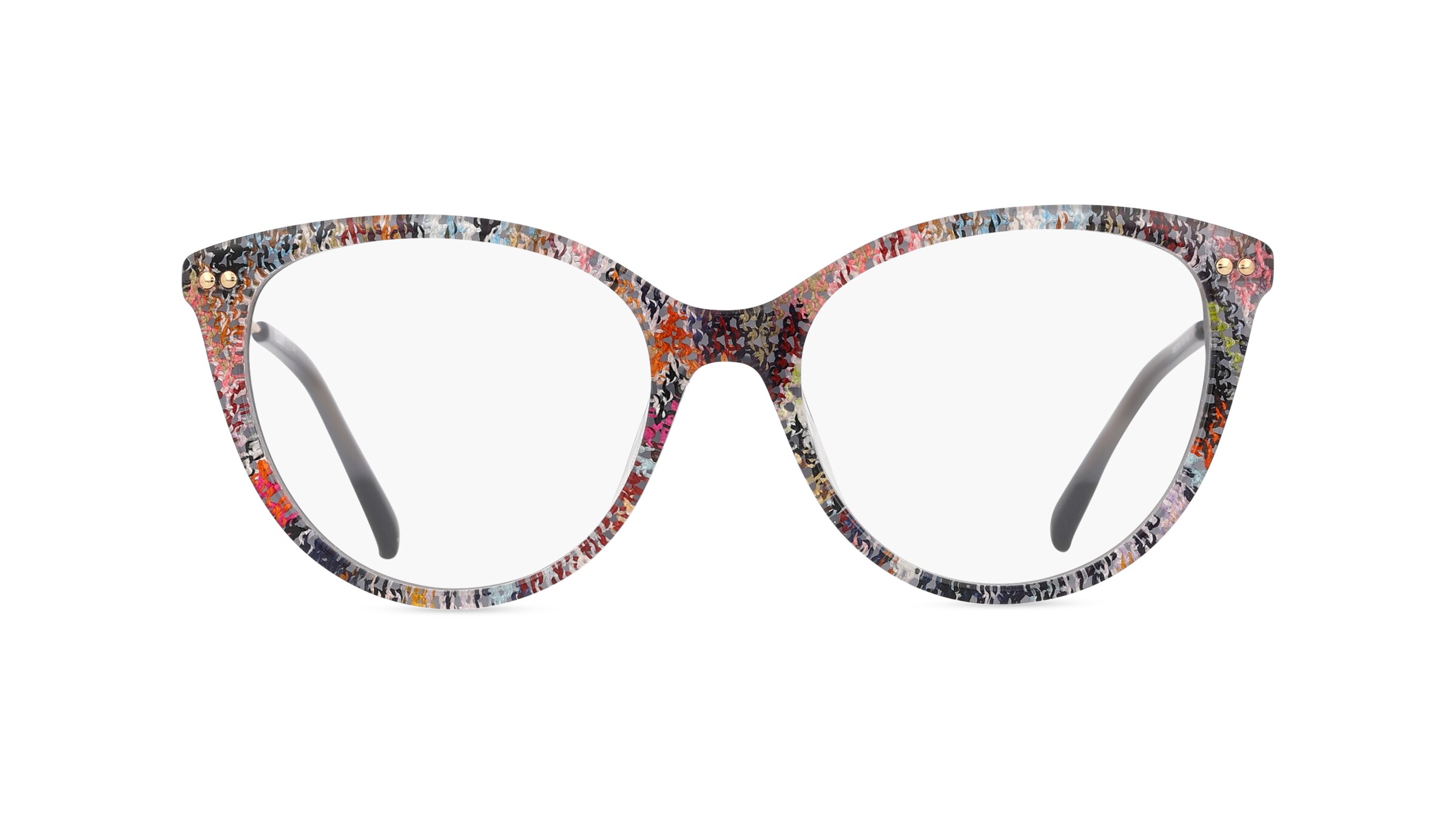 Missoni 0109 Damen-Brille inkl. Gläser Vollrand Cateye Acetat-Gestell 54mm/18mm/140mm, mehrfarbig