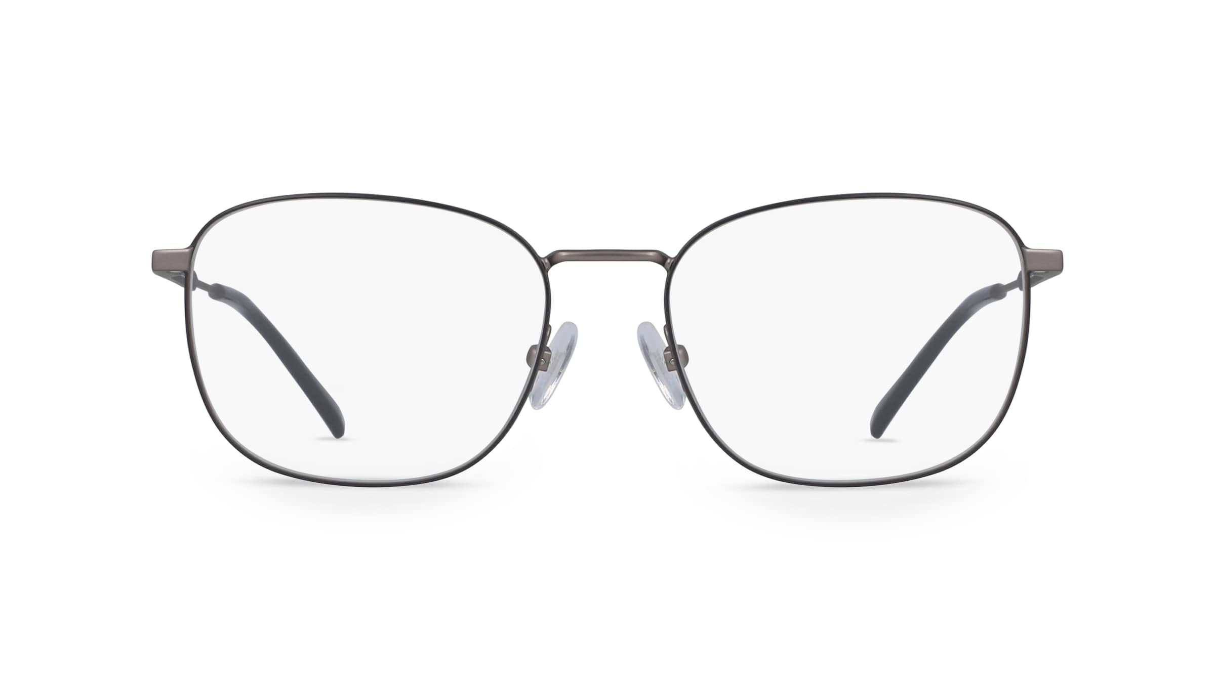 Fielmann BE 003 CL Herren-Brille inkl. Gläser Vollrand Eckig Edelstahl-Gestell 53mm/18mm/140mm, grau