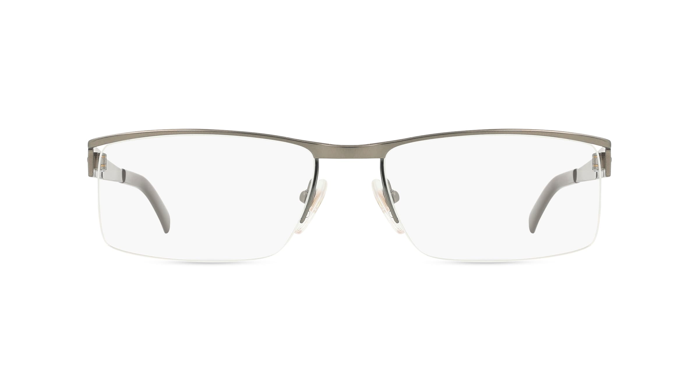 Fielmann TITANIUM 176 FLEX CL Herren-Brille inkl. Gläser Halbrand Eckig Titan-Gestell 56mm/17mm/135mm, grau