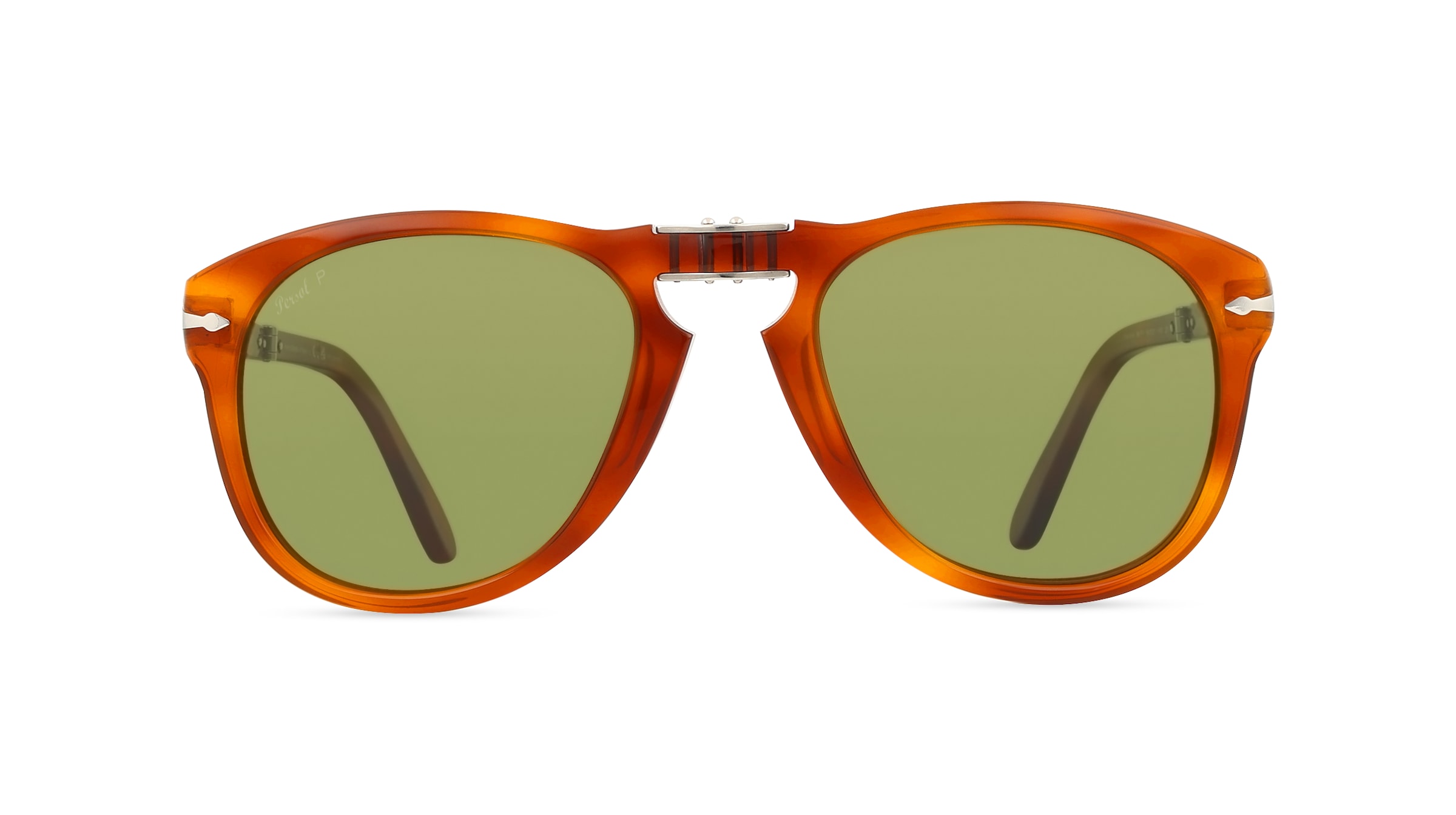 Persol PO0714SM Steve McQueen Herren-Sonnenbrille Vollrand Pilot Acetat-Gestell, orange