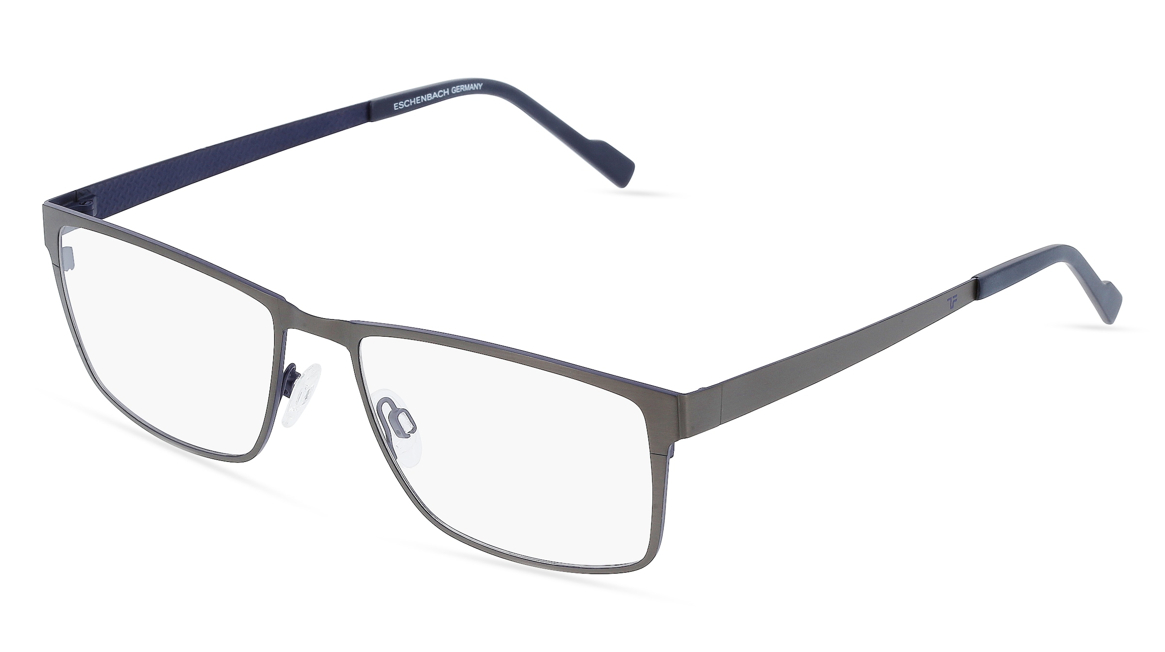 Titanflex 820773 Herren-Brille inkl. Gläser Vollrand Quadratisch Titan-Gestell 57/18/140, Grau