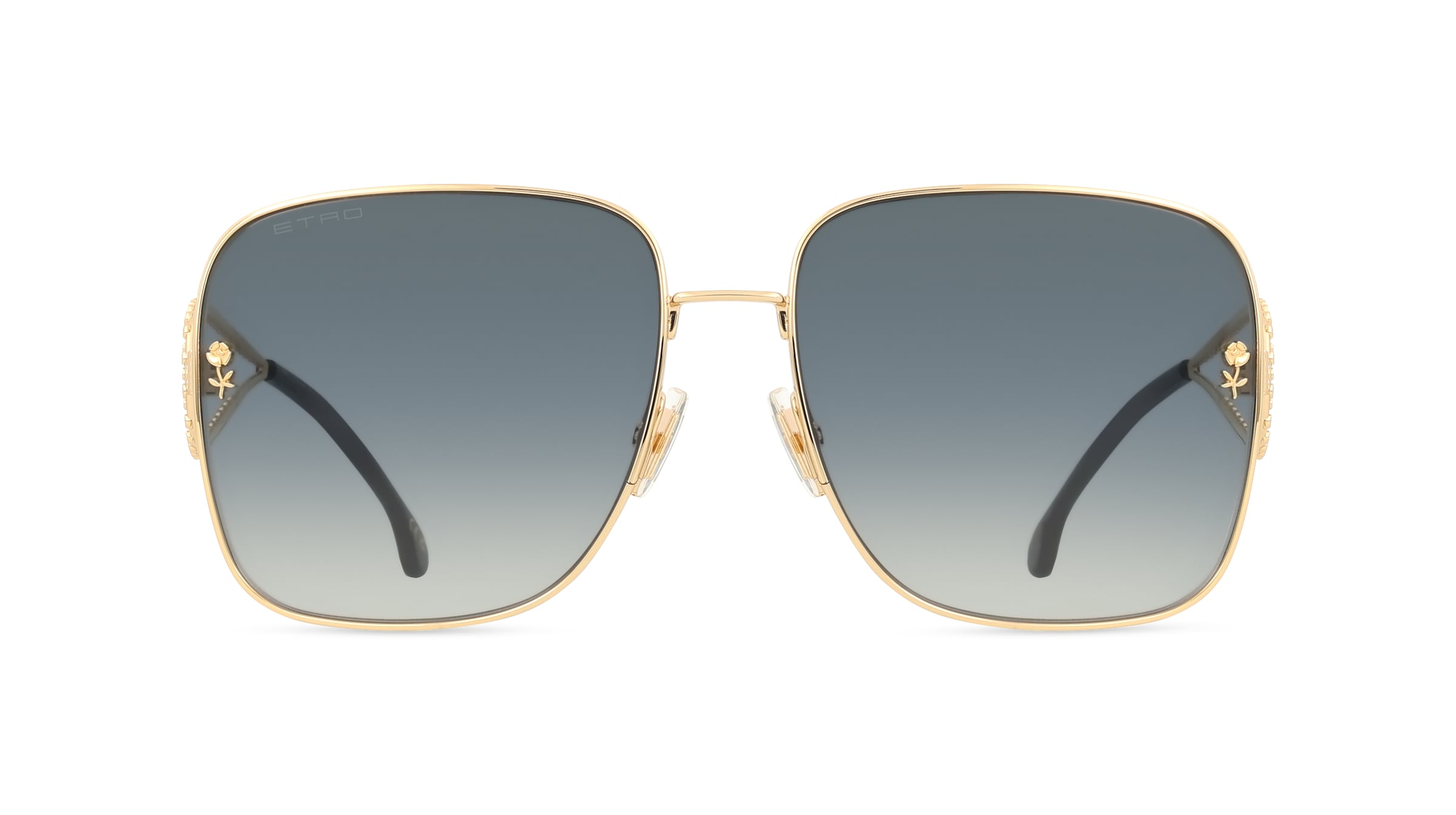 Etro 0070/S Damen-Sonnenbrille Vollrand Quadratisch Metall-Gestell, Gold