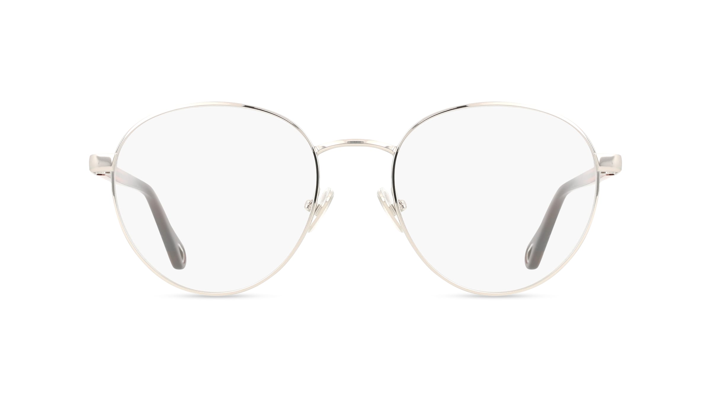 Chloé CH0269O Damen-Brille inkl. Gläser Vollrand Rund Metall-Gestell 53mm/18mm/140mm, Silber