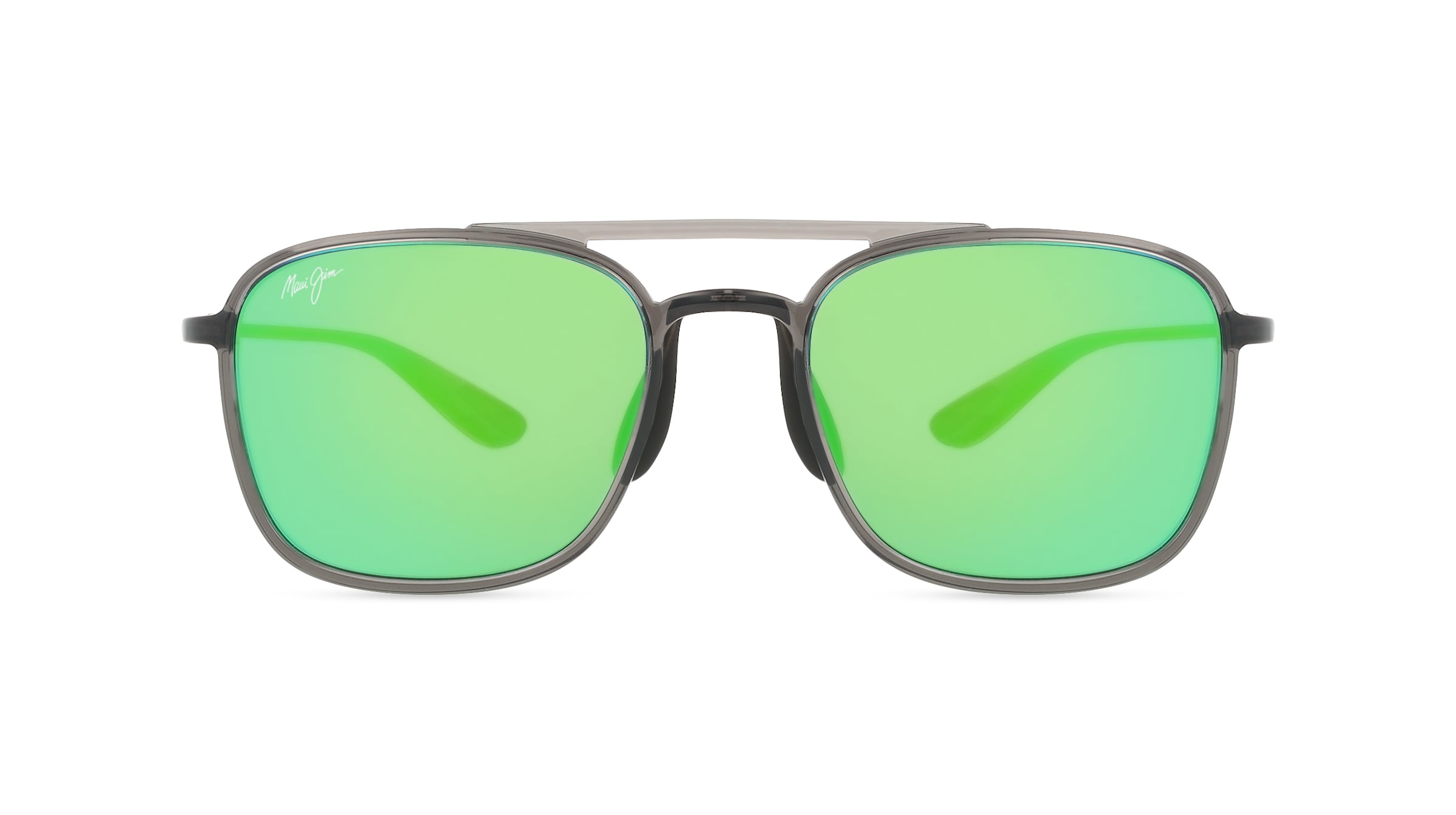 Maui Jim MJ0447S Keokea Unisex-Sonnenbrille Vollrand Pilot Kunststoff-Gestell, grau