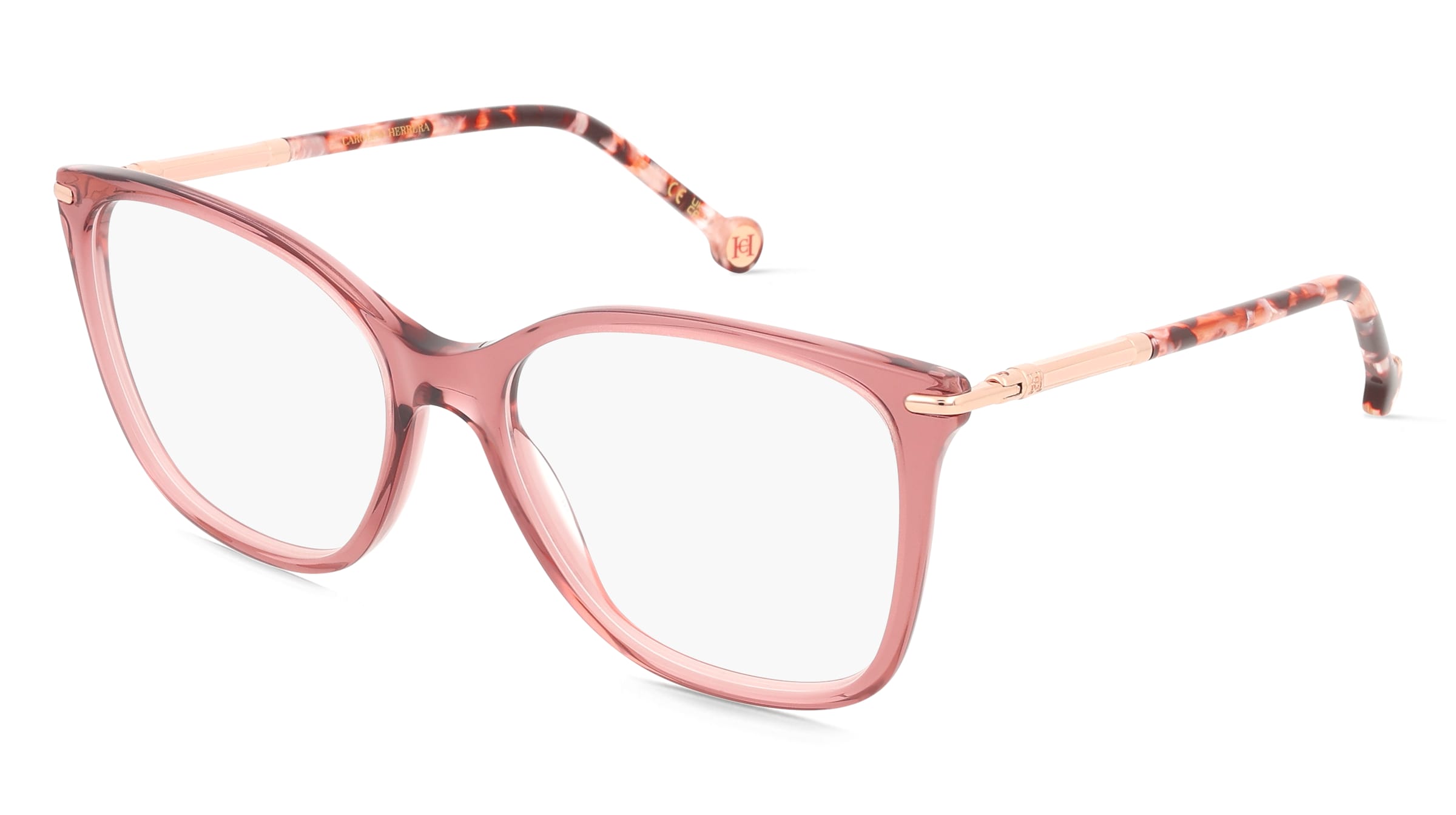 Carolina Herrera HER 0270 Damen-Brille inkl. Gläser Vollrand Eckig Acetat-Gestell 54/17/140, Pink