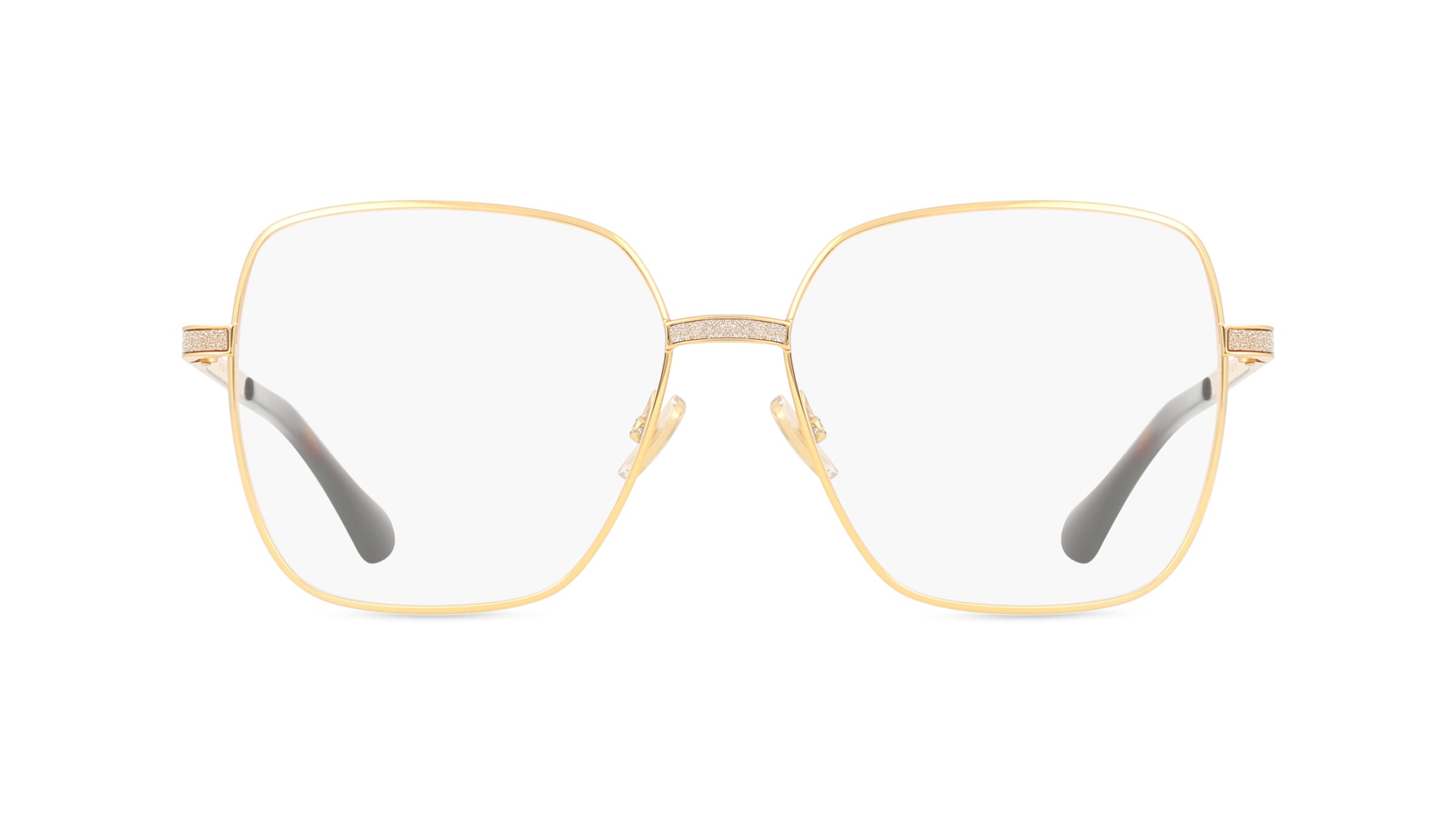 Jimmy Choo JC354 Damen-Brille inkl. Gläser Vollrand Rechteckig Metall-Gestell 56mm/15mm/145mm, gold