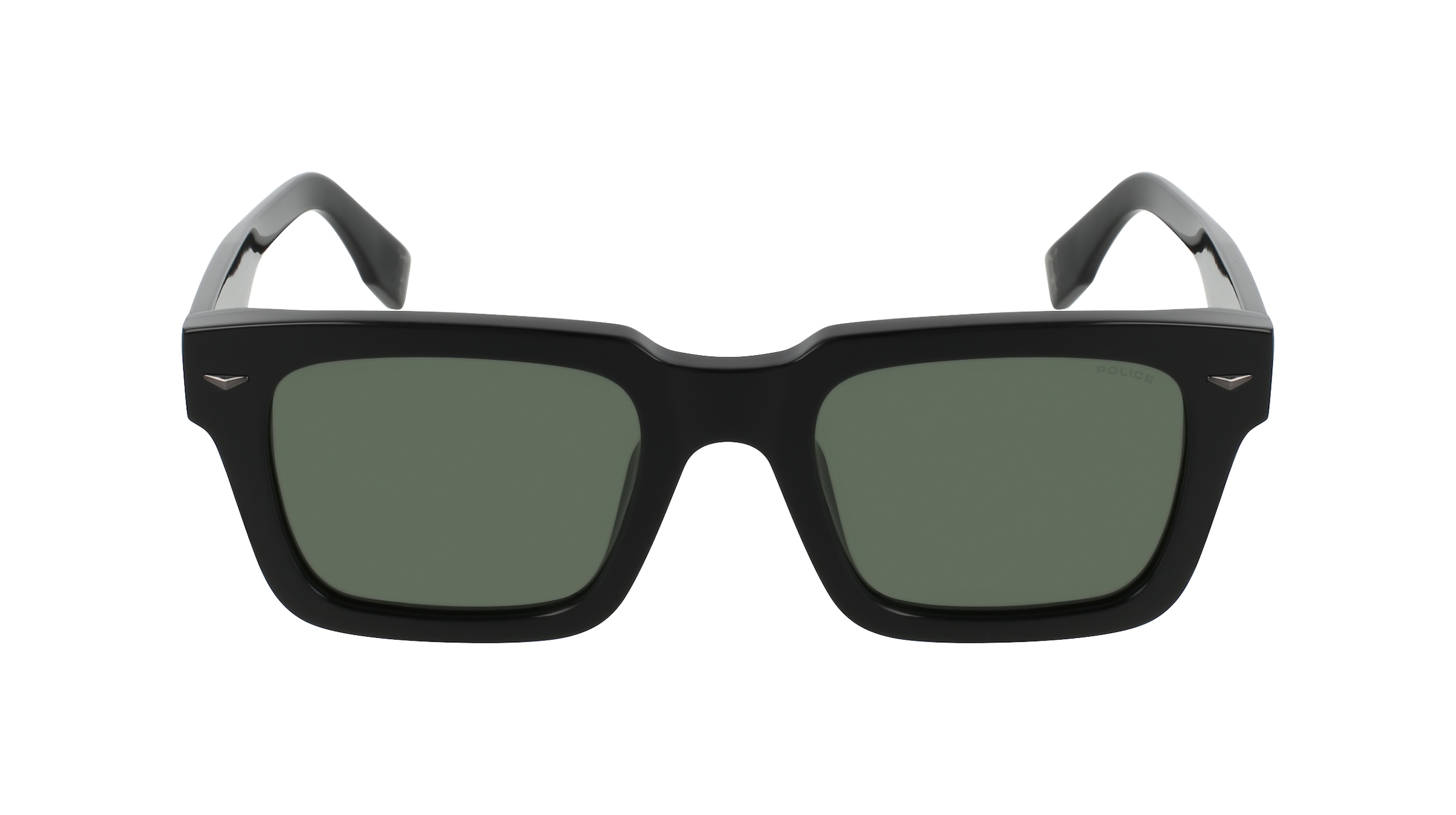 Police SPLQ88 Herren-Sonnenbrille Vollrand Eckig Kunststoff-Gestell, Schwarz