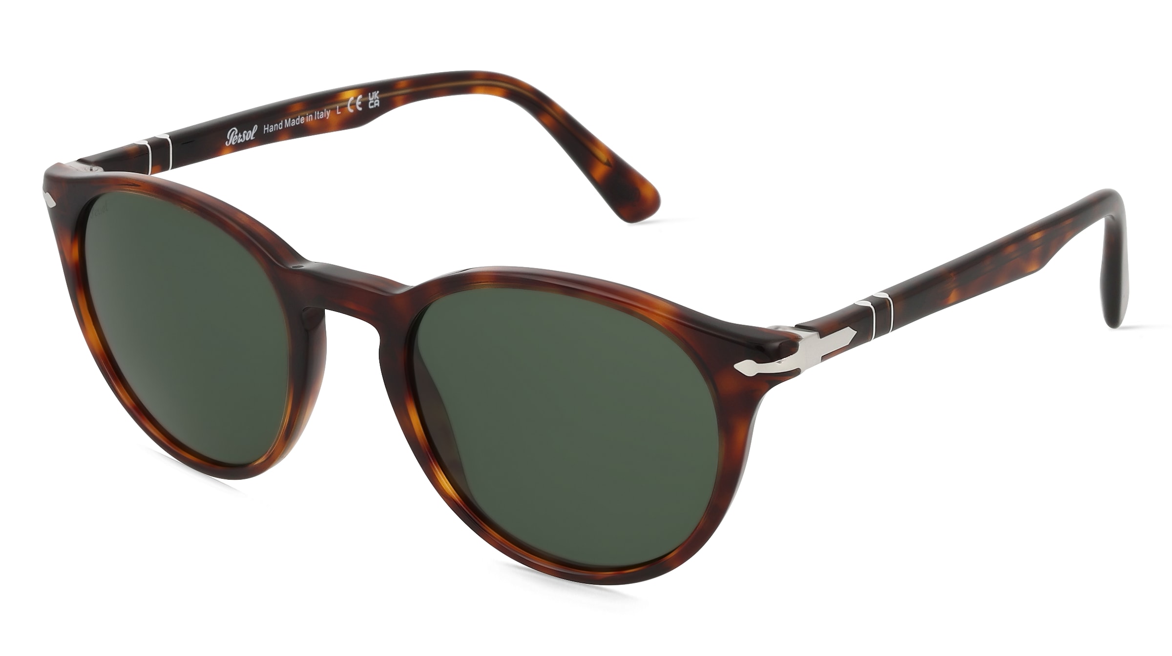 Persol 0PO3152S Herren-Sonnenbrille Vollrand Panto Acetat-Gestell, Havanna