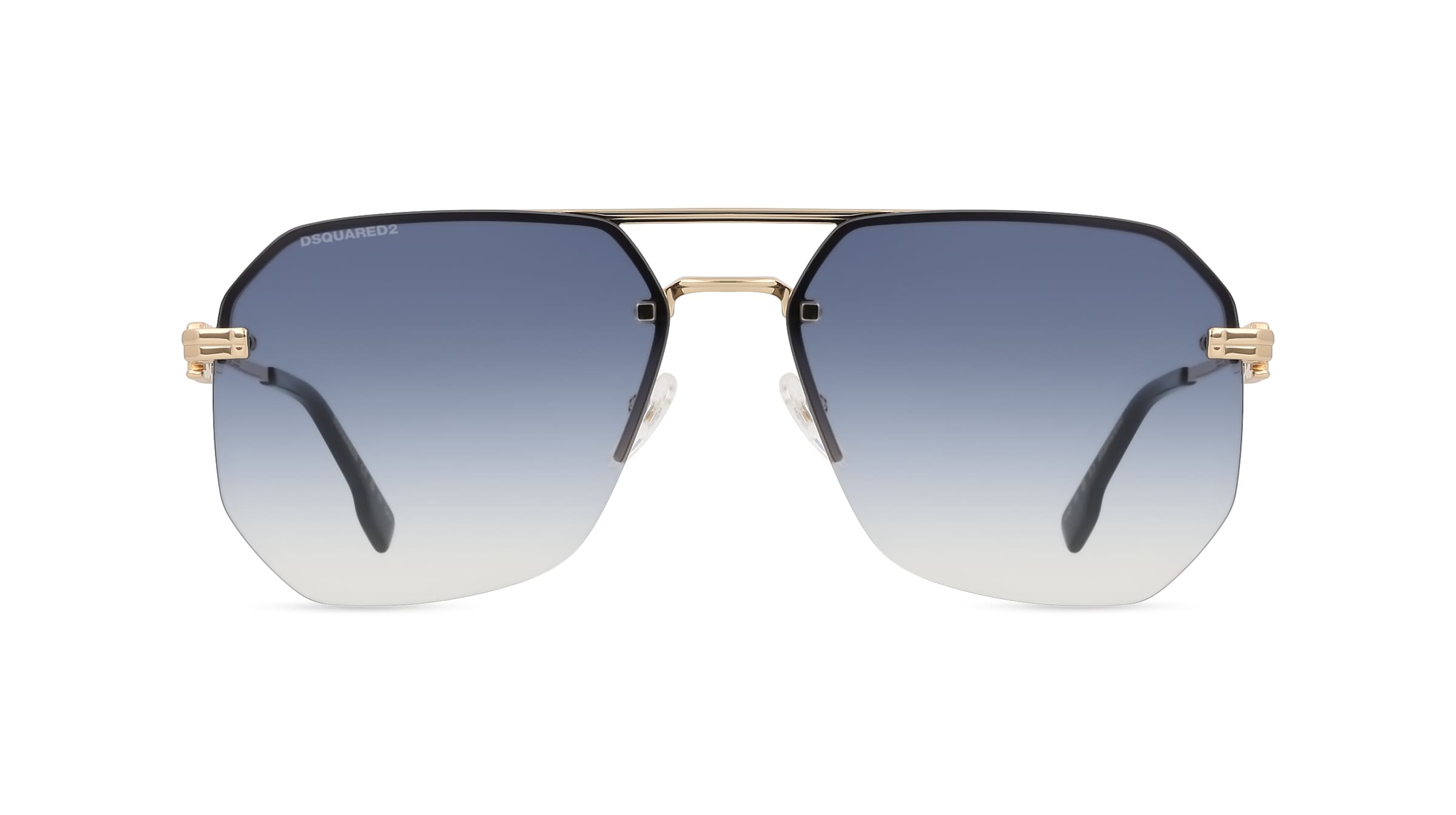 Dsquared2 D2 0103/S Herren-Sonnenbrille Vollrand Achteckig Metall-Gestell, gold