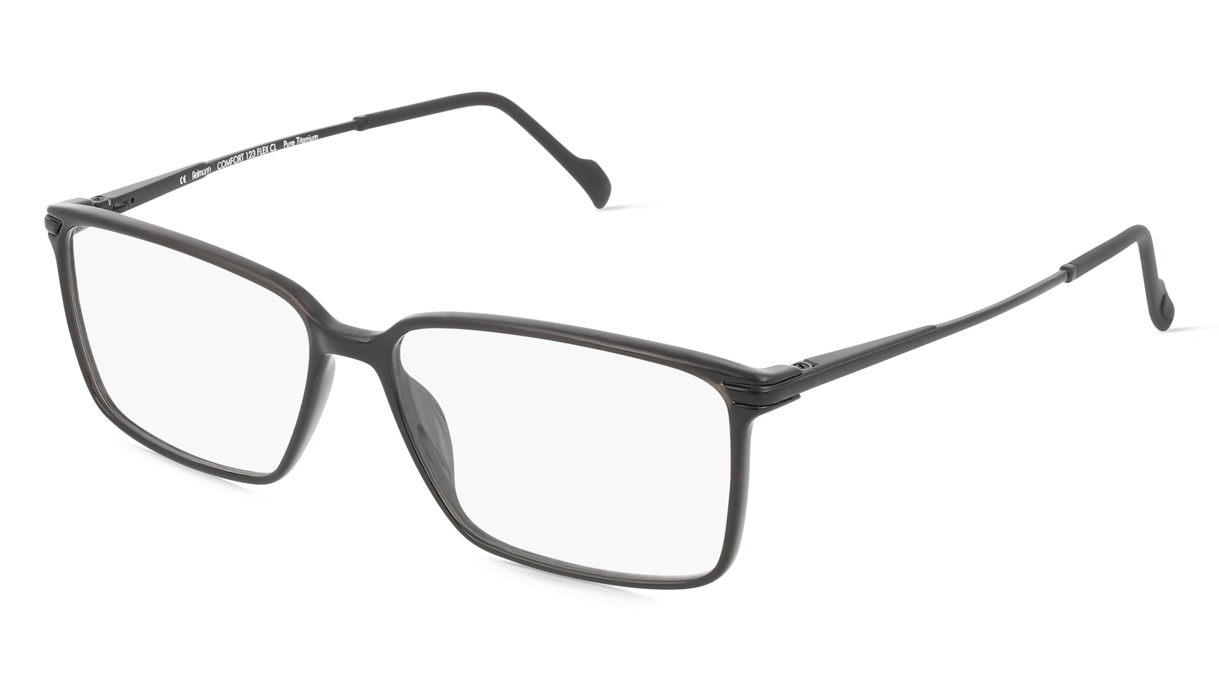 Fielmann COMFORT 123 FLEX CL Herren-Brille inkl. Gläser Vollrand Quadratisch TR90-Gestell 54/14/140, Schwarz