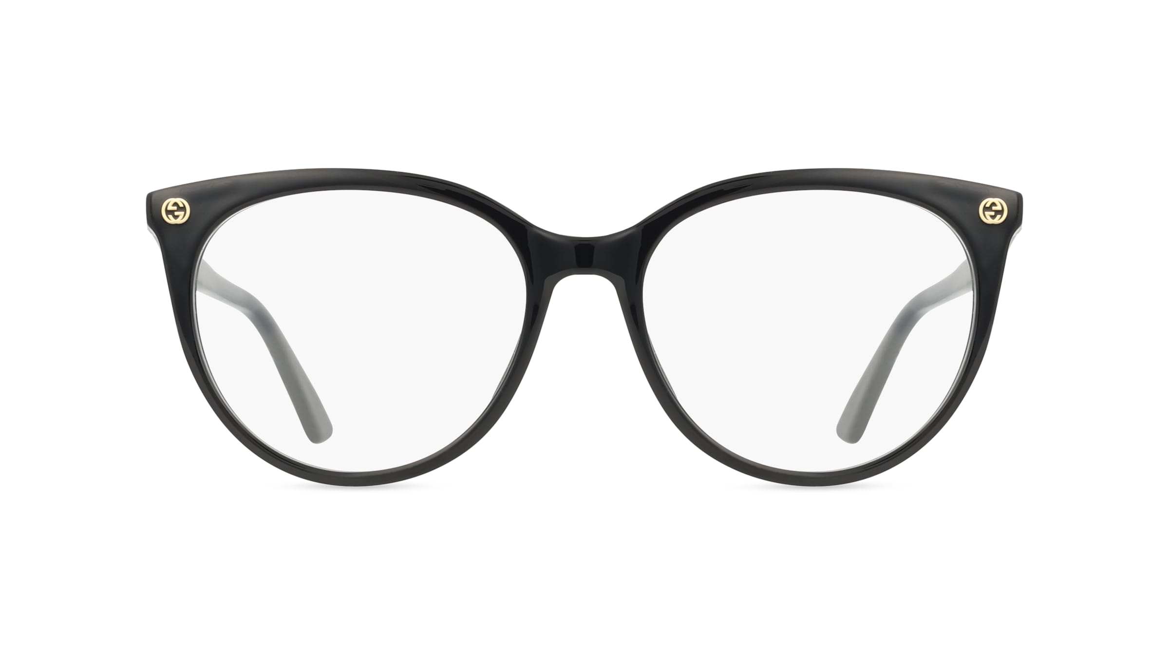 Gucci GG0093O Damen-Brille inkl. Gläser Vollrand Panto Kunststoff-Gestell 53mm/17mm/140mm, Schwarz