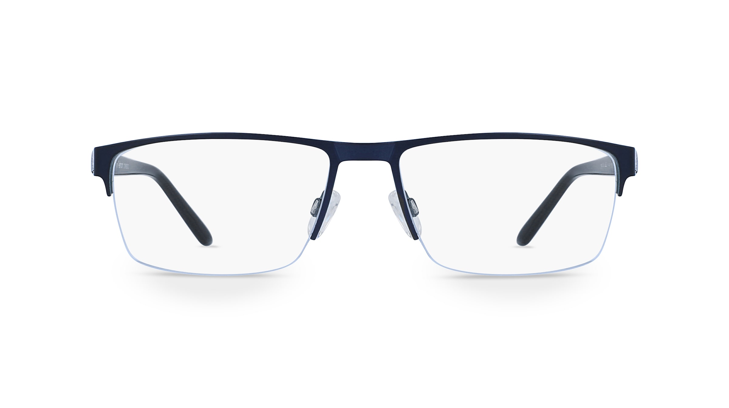 Fielmann 2176 FLEX CL Herren-Brille inkl. Gläser Nylor Eckig Edelstahl-Gestell 58mm/17mm/145mm, blau