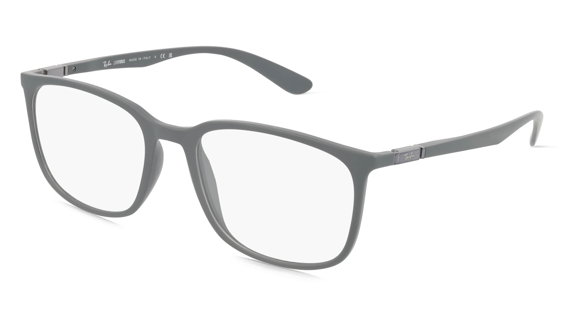 Ray-Ban RX7199 Unisex-Brille inkl. Gläser Vollrand Quadratisch Kunststoff-Gestell 54/18/145, Grau