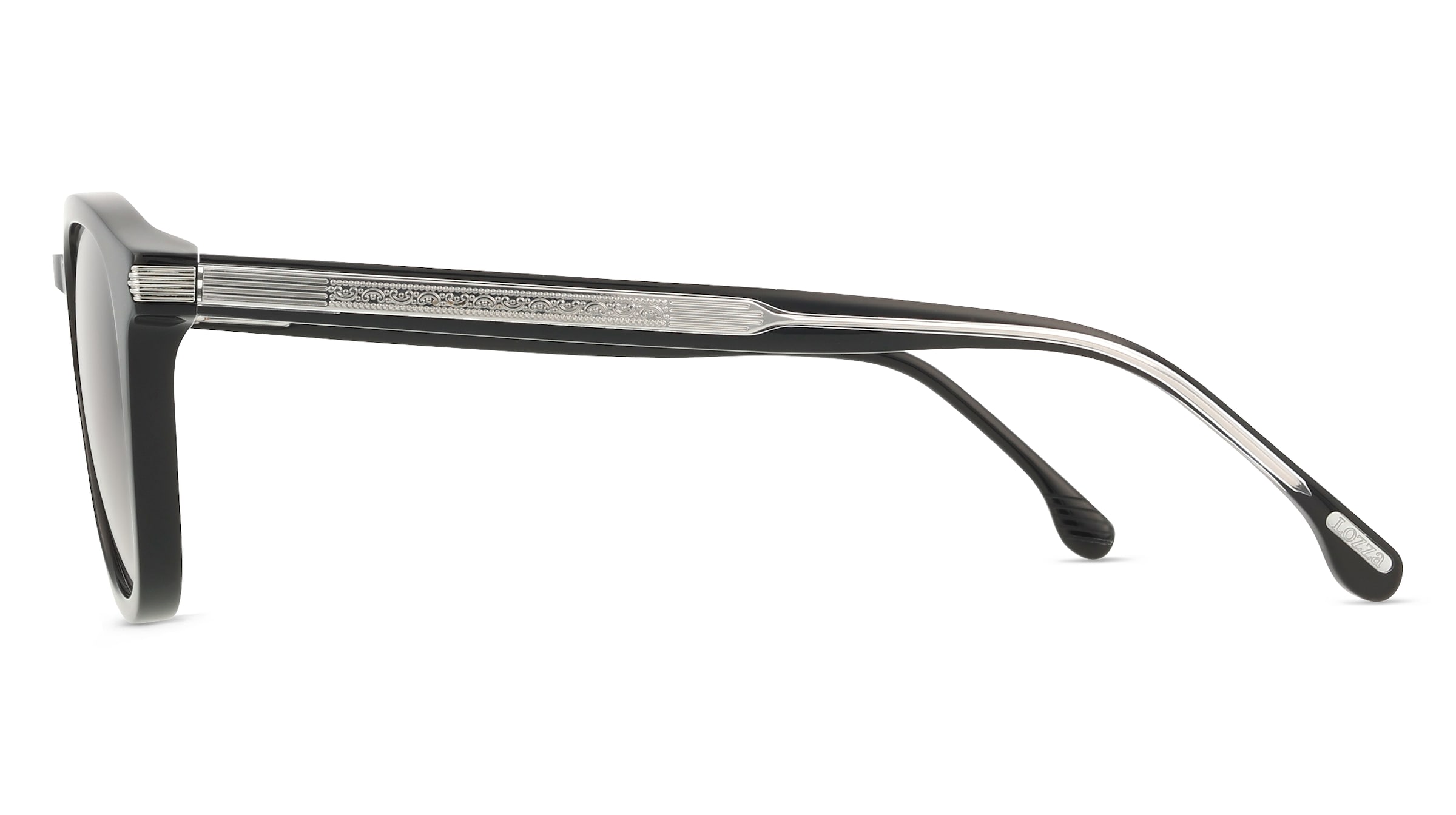 Thumbnail - Lozza SL4373 Damen-Sonnenbrille Vollrand Panto Acetat-Gestell, schwarz