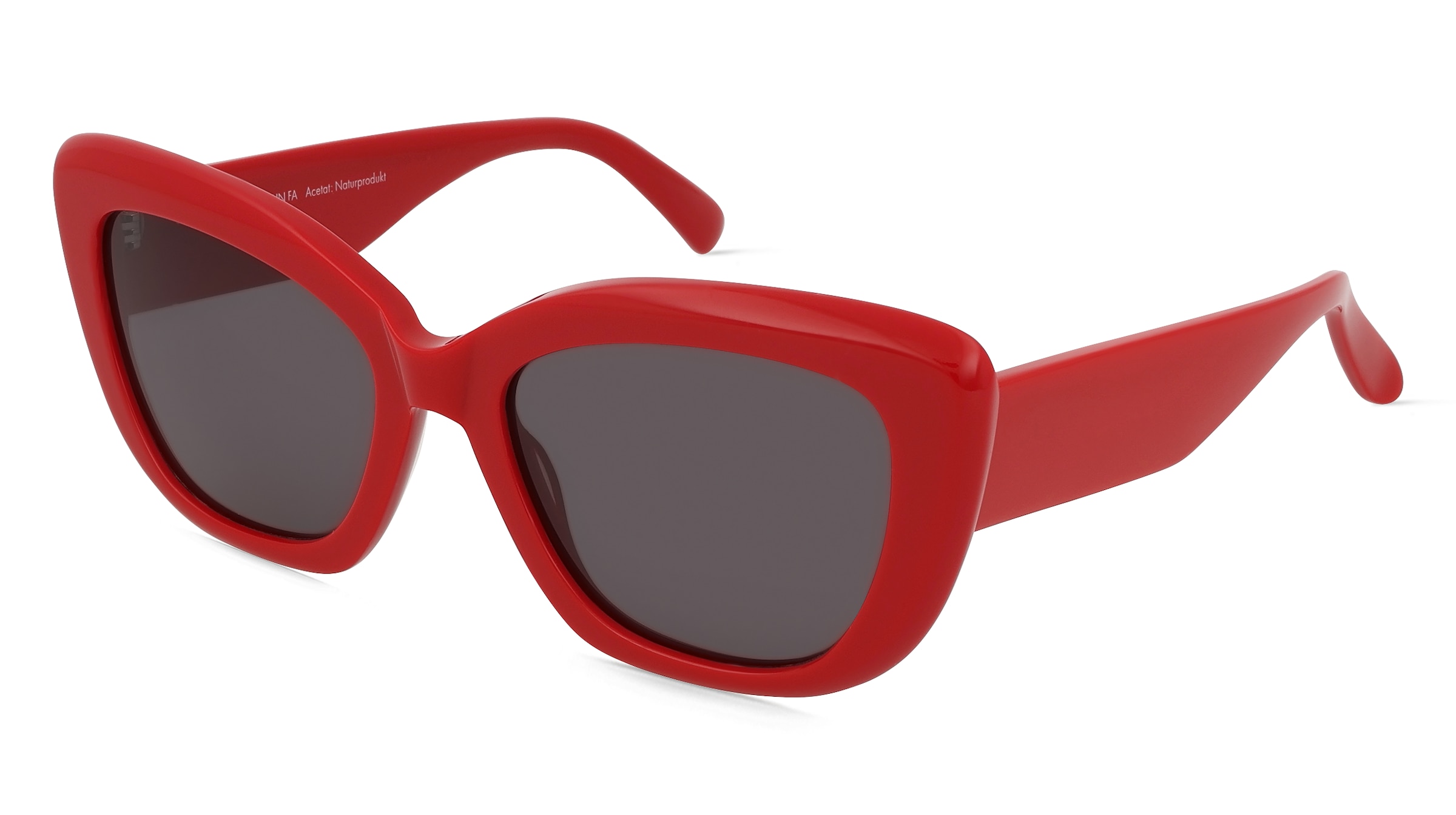 Fielmann LN 018 SUN FA Damen-Sonnenbrille Vollrand Butterfly Acetat Extrudiert-Gestell, Rot