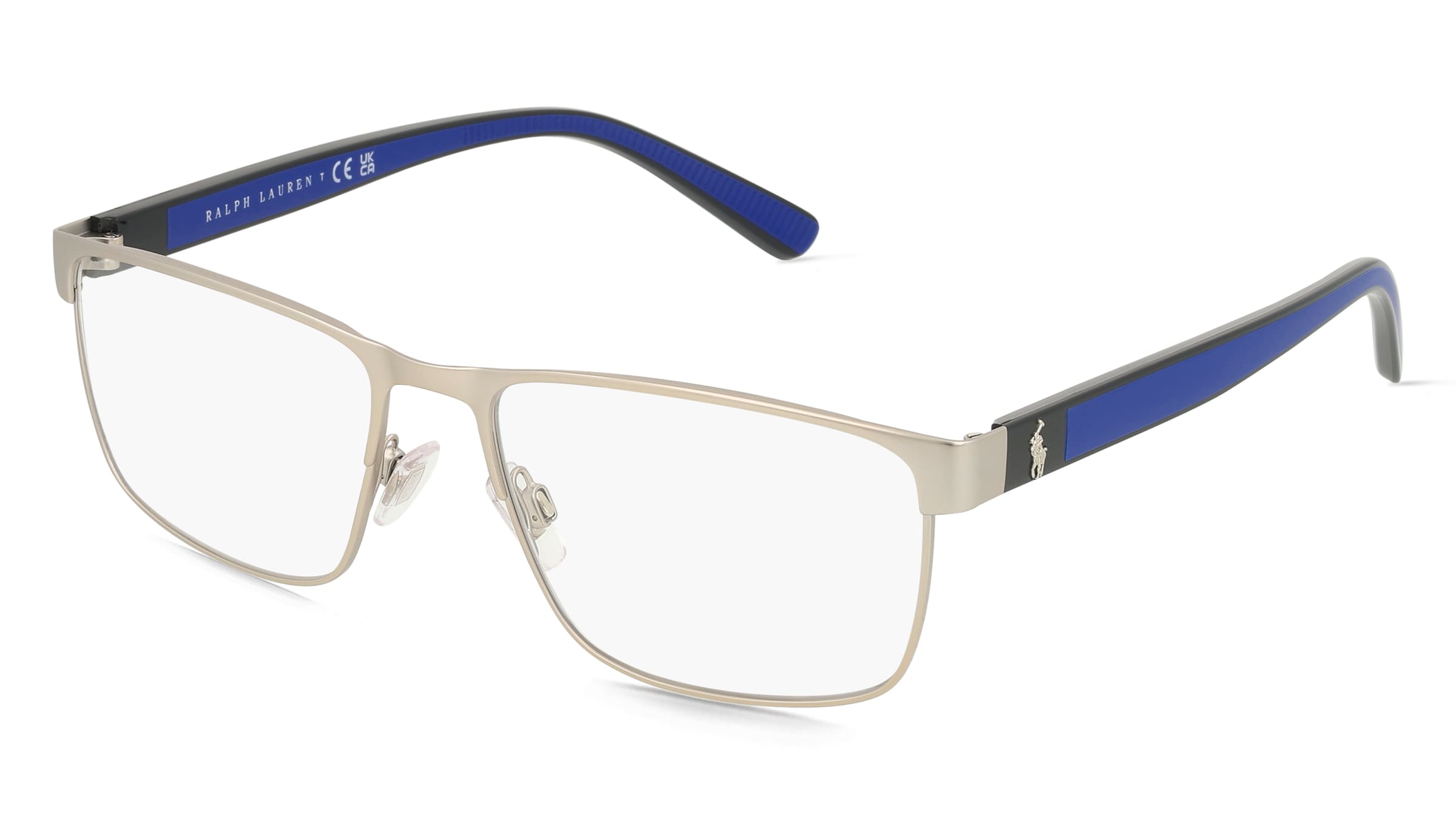 Polo Ralph Lauren 0PH1229 Herren-Brille inkl. Gläser Vollrand Quadratisch Metall-Gestell 56/17/145, Silber