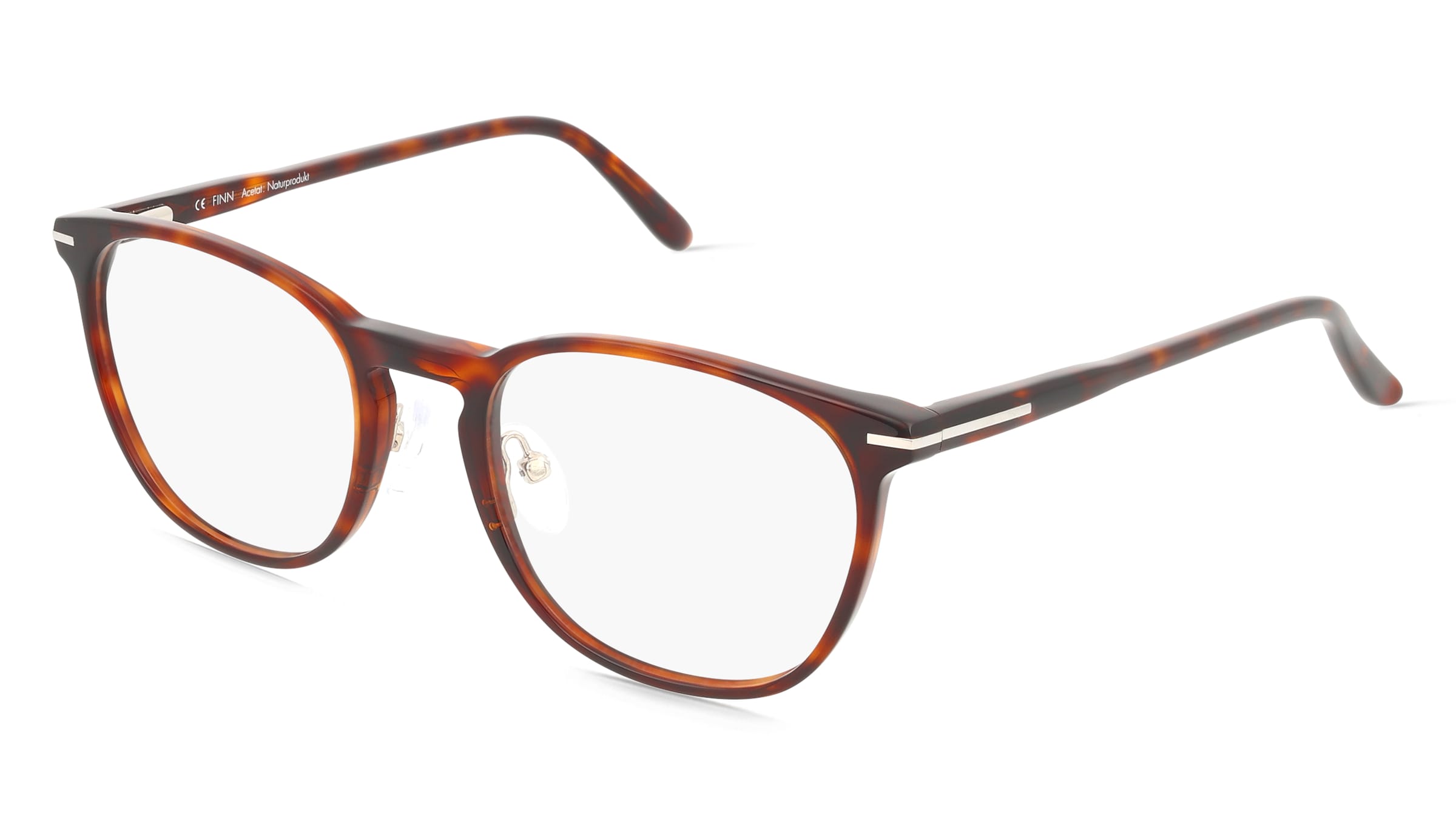 Fielmann LN 068 FLEX CL FINN Herren-Brille inkl. Gläser Vollrand Panto Acetat-Gestell 52/20/145, Havanna