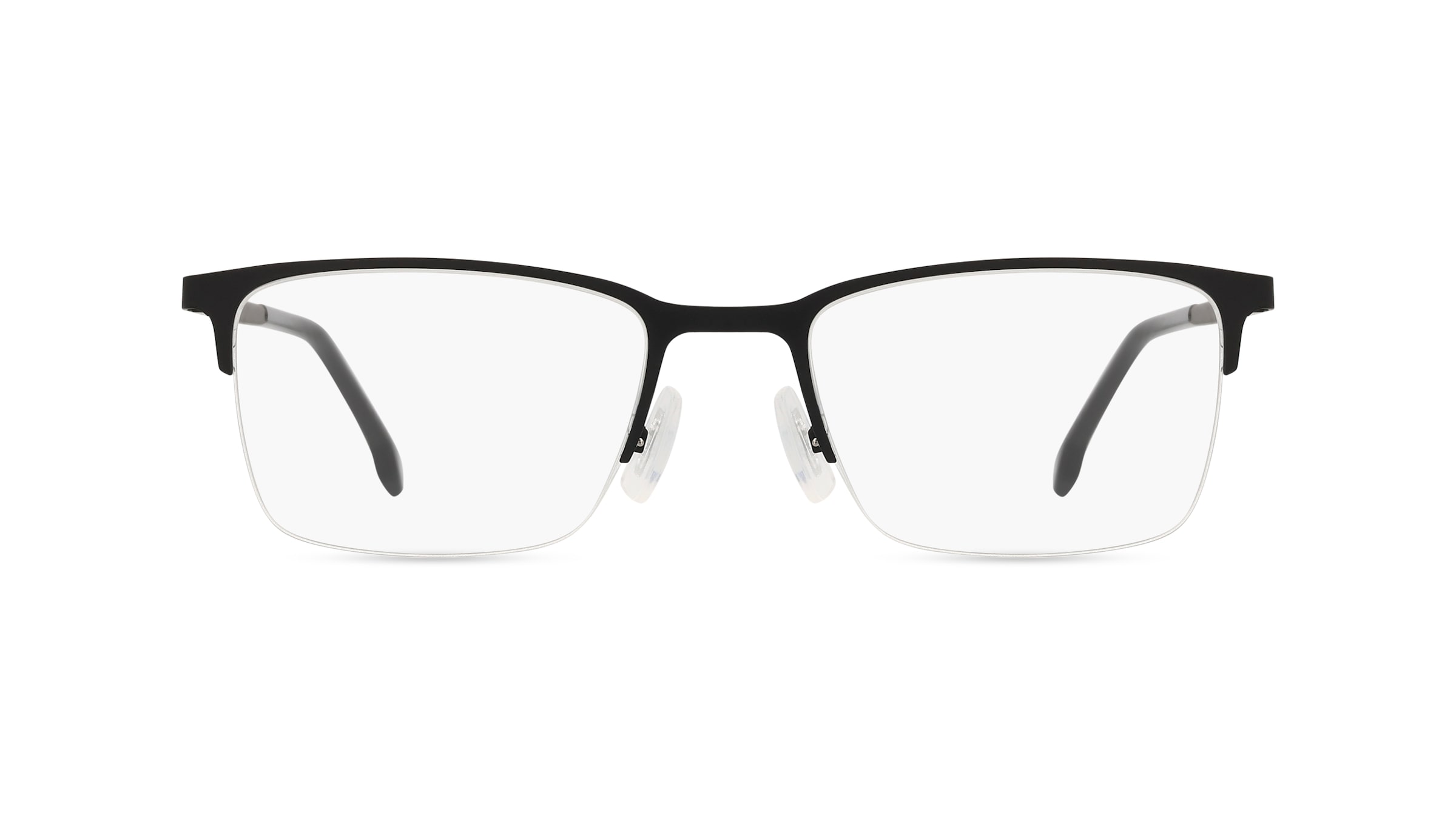 Boss 1187 Herren-Brille inkl. Gläser Halbrand Eckig Metall-Gestell 52mm/19mm/145mm, schwarz