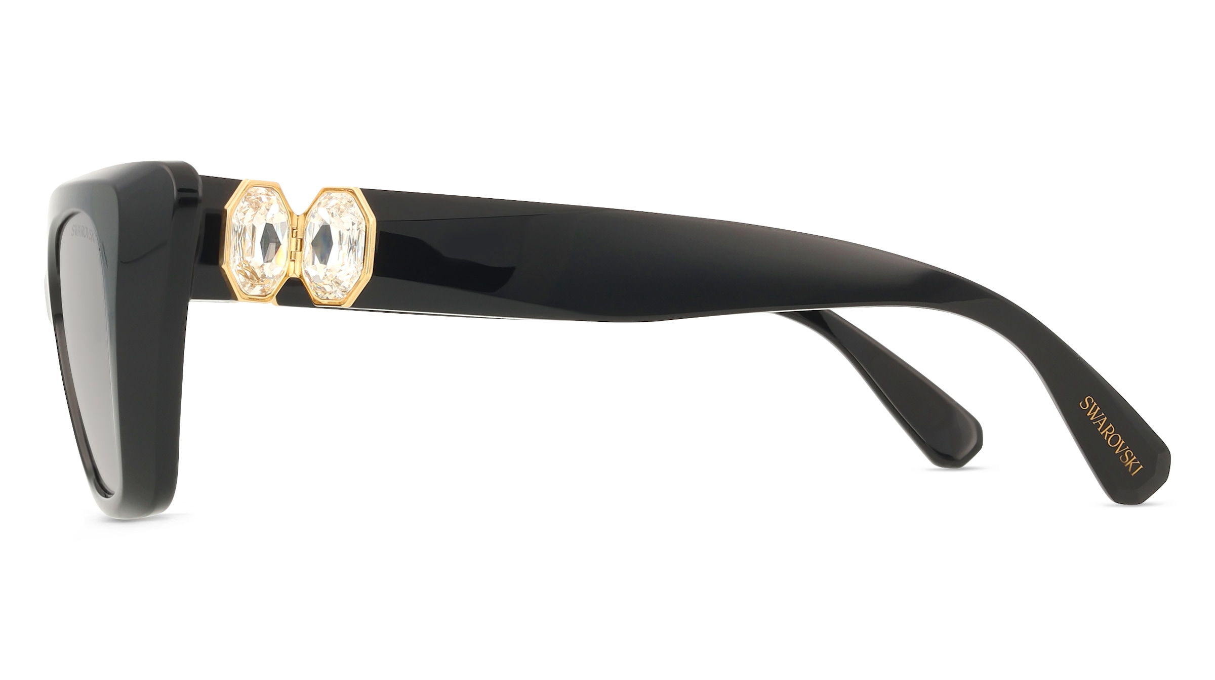 Thumbnail - Swarovski 0SK6047 Damen-Sonnenbrille Vollrand Cat Eye Kunststoff-Gestell, schwarz