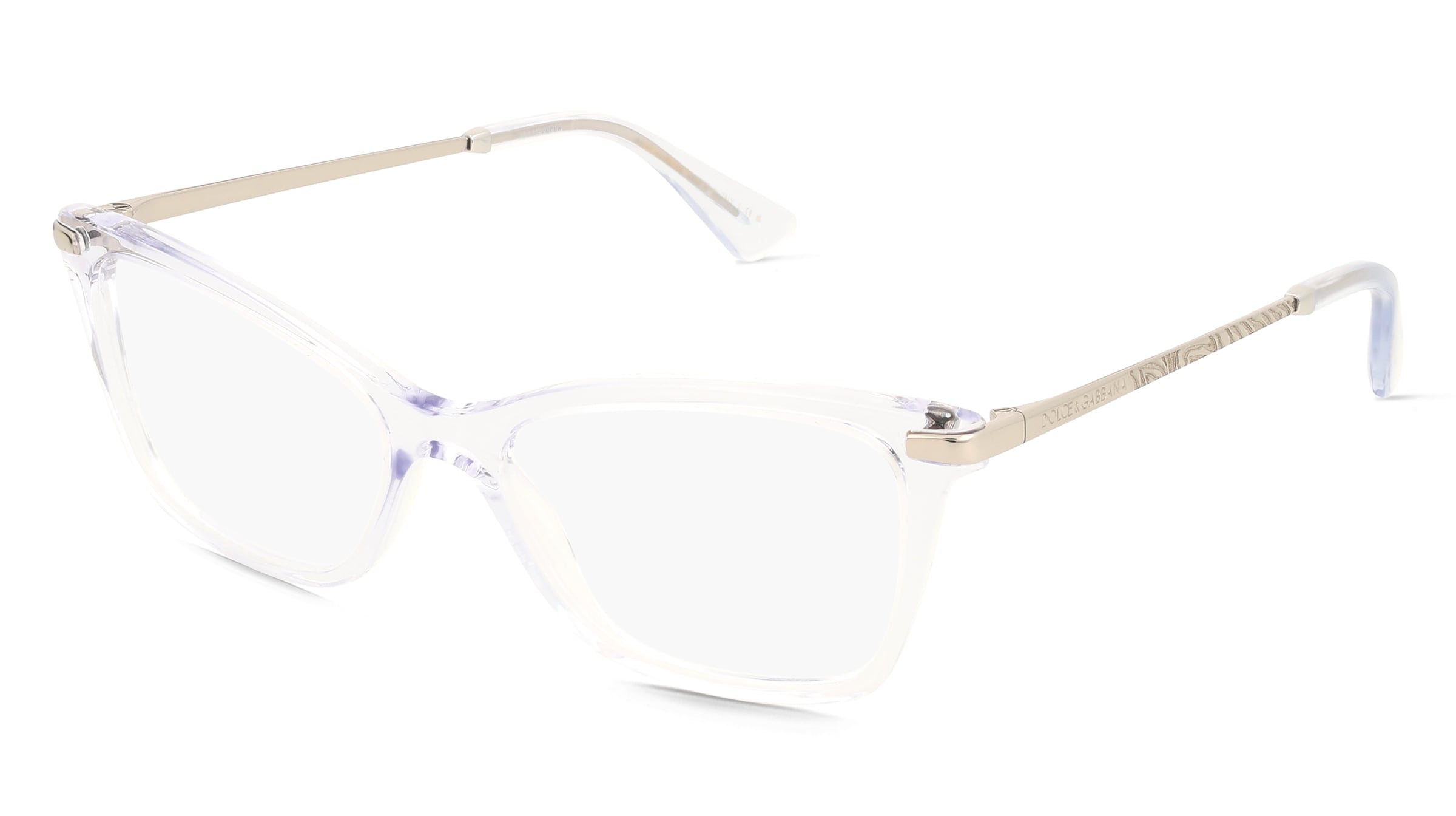 Dolce&amp;Gabbana 0DG3393 Damen-Brille inkl. Gläser Vollrand Panto Acetat-Gestell 54/16/145, Transparent