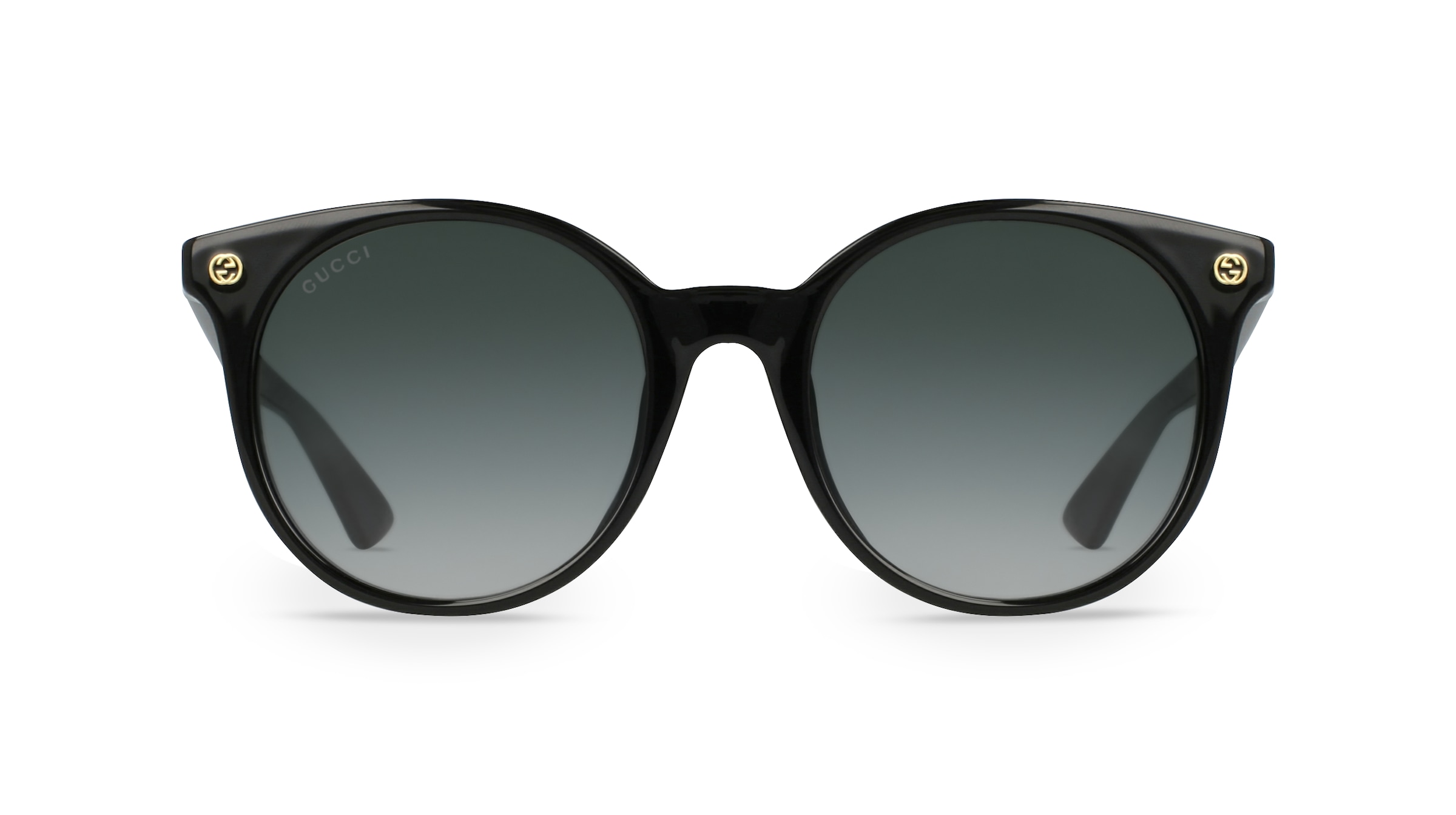 Gucci GG0091S Damen-Sonnenbrille Vollrand Rund Kunststoff-Gestell, schwarz