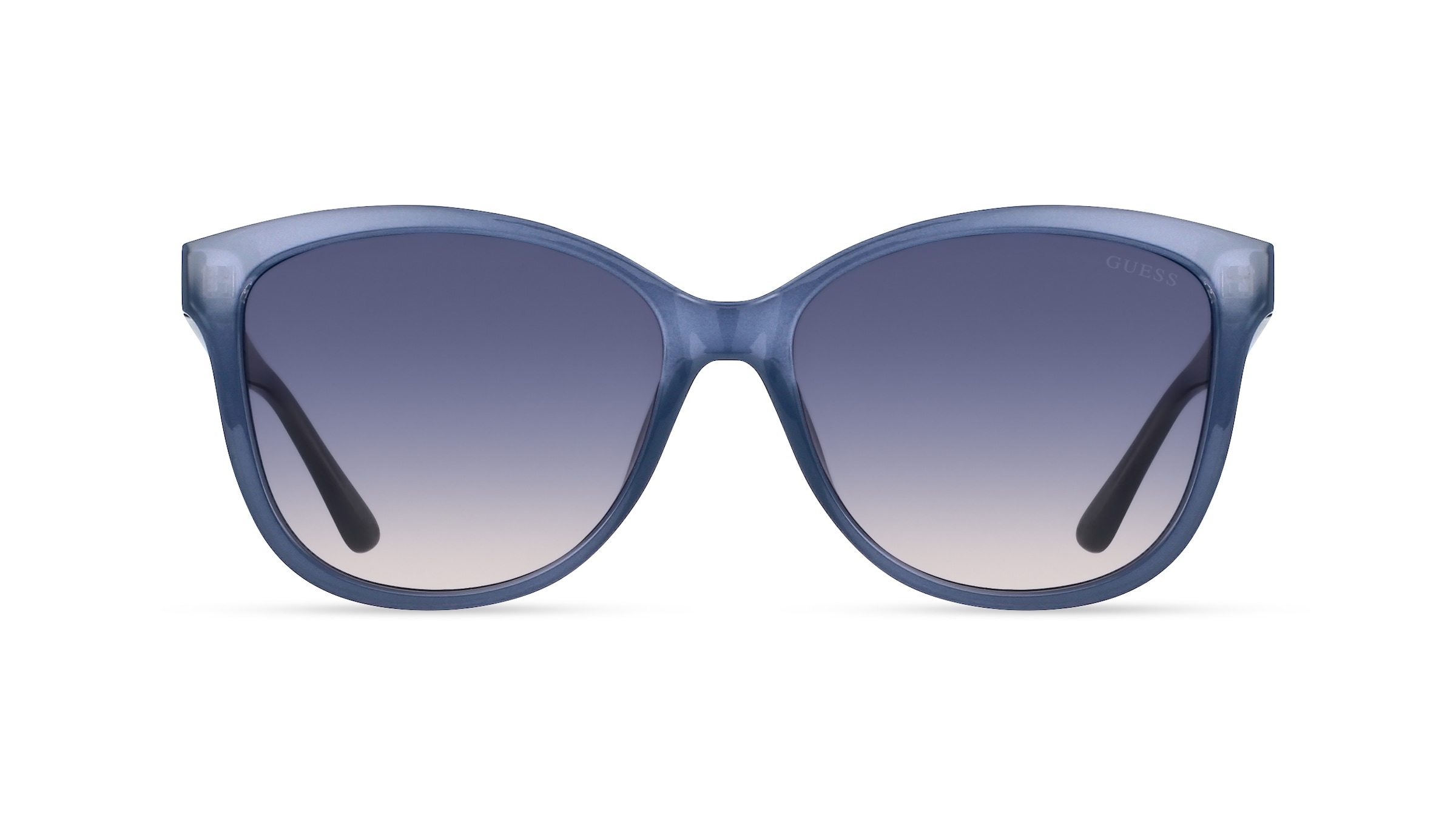 Guess GU7828 Damen-Sonnenbrille Vollrand Butterfly Kunststoff-Gestell, blau