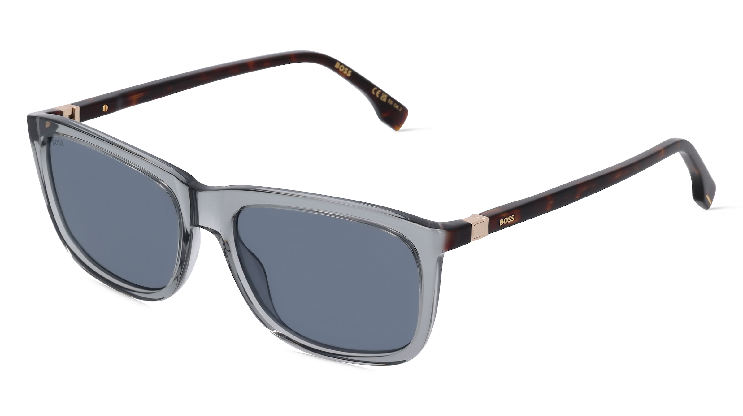 Boss 1489/S Herren-Sonnenbrille Vollrand Quadratisch Acetat-Gestell, Grau