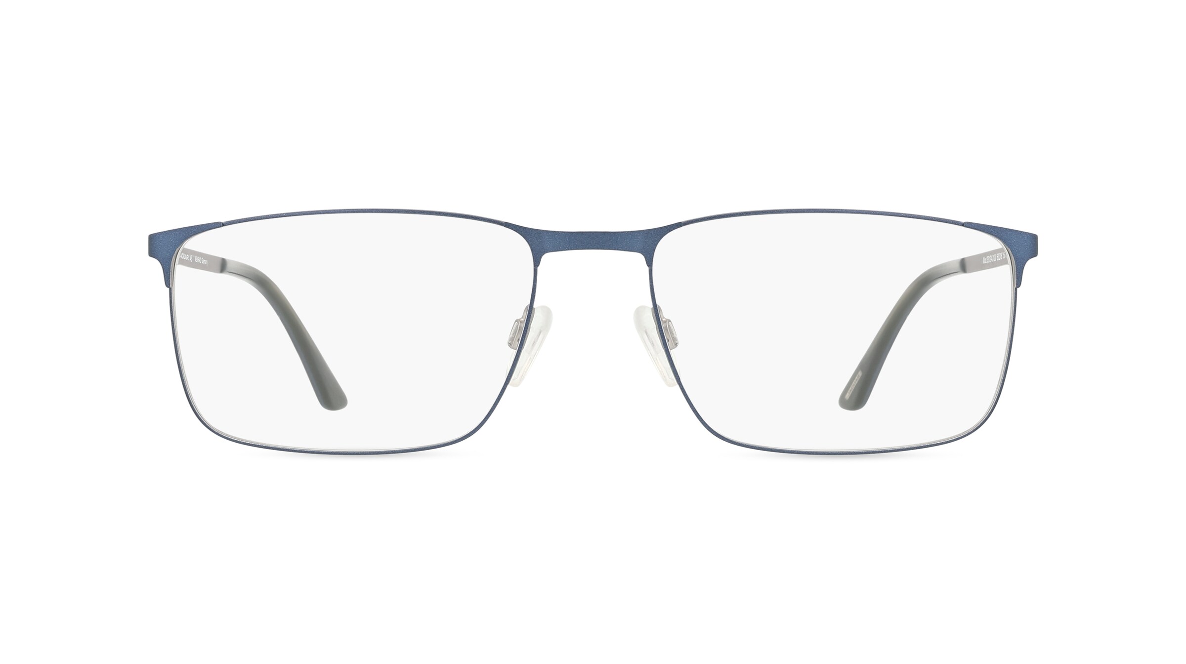 Jaguar J 3124 Unisex-Brille inkl. Gläser Vollrand Eckig Metall-Gestell 60mm/18mm/145mm, blau