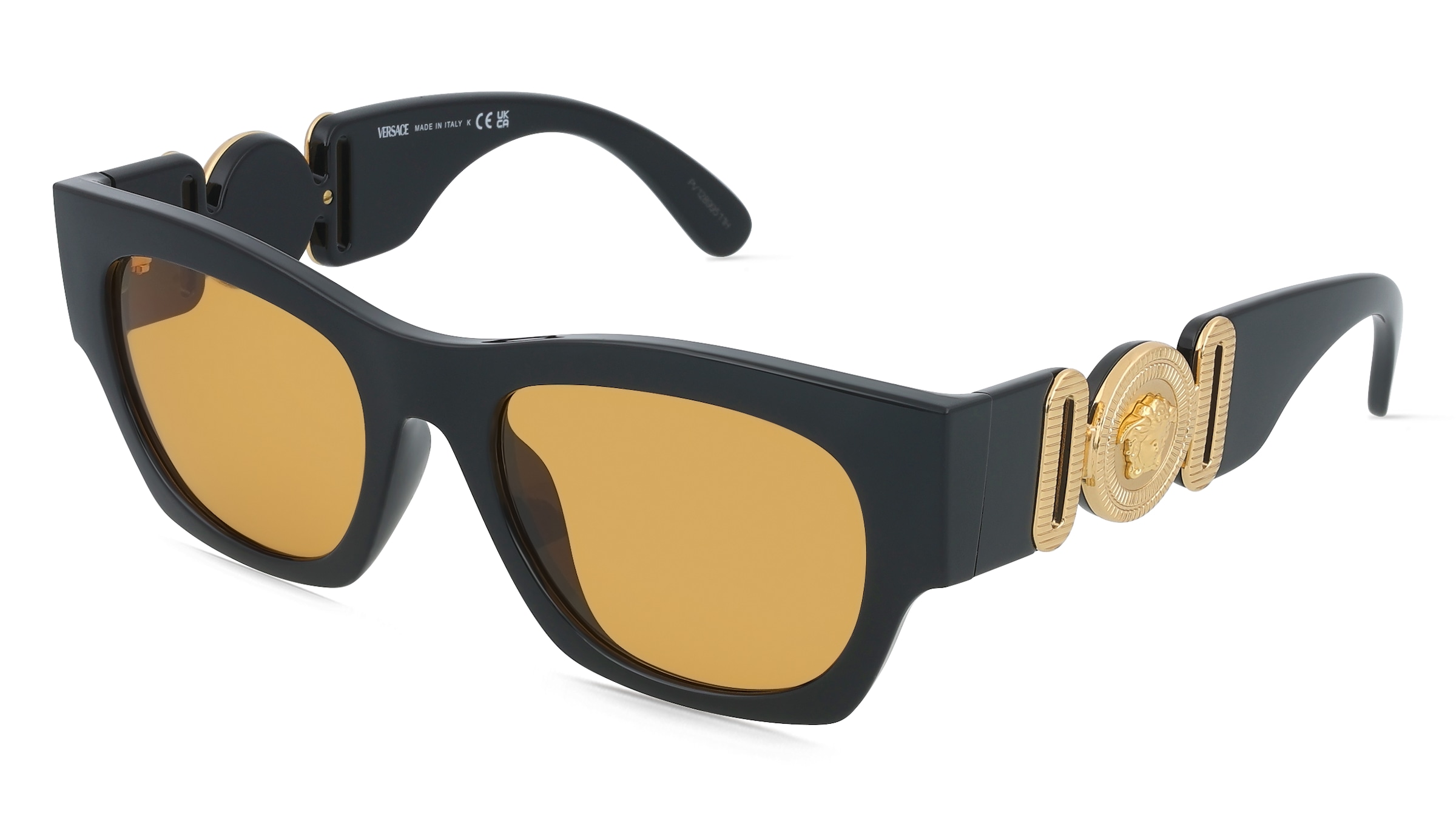 Versace VE4479U Herren-Sonnenbrille Vollrand Quadratisch Kunststoff-Gestell, Schwarz