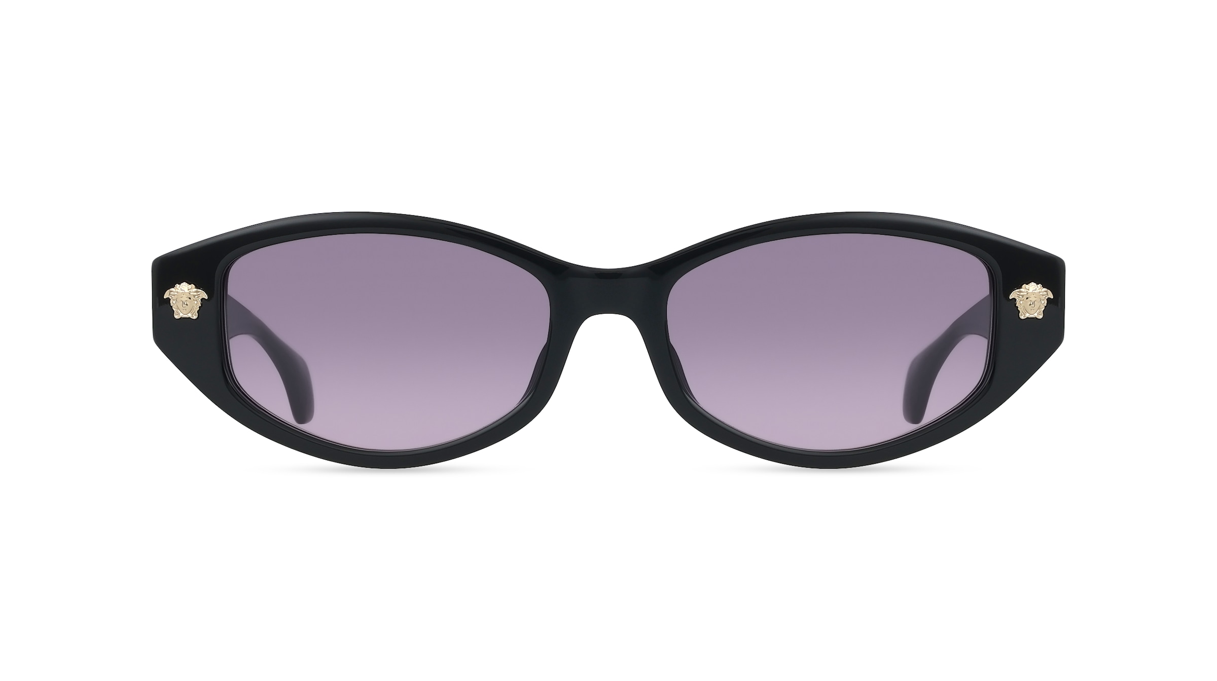 Versace VE4512D Damen-Sonnenbrille Vollrand Cat Eye Acetat-Gestell, Schwarz