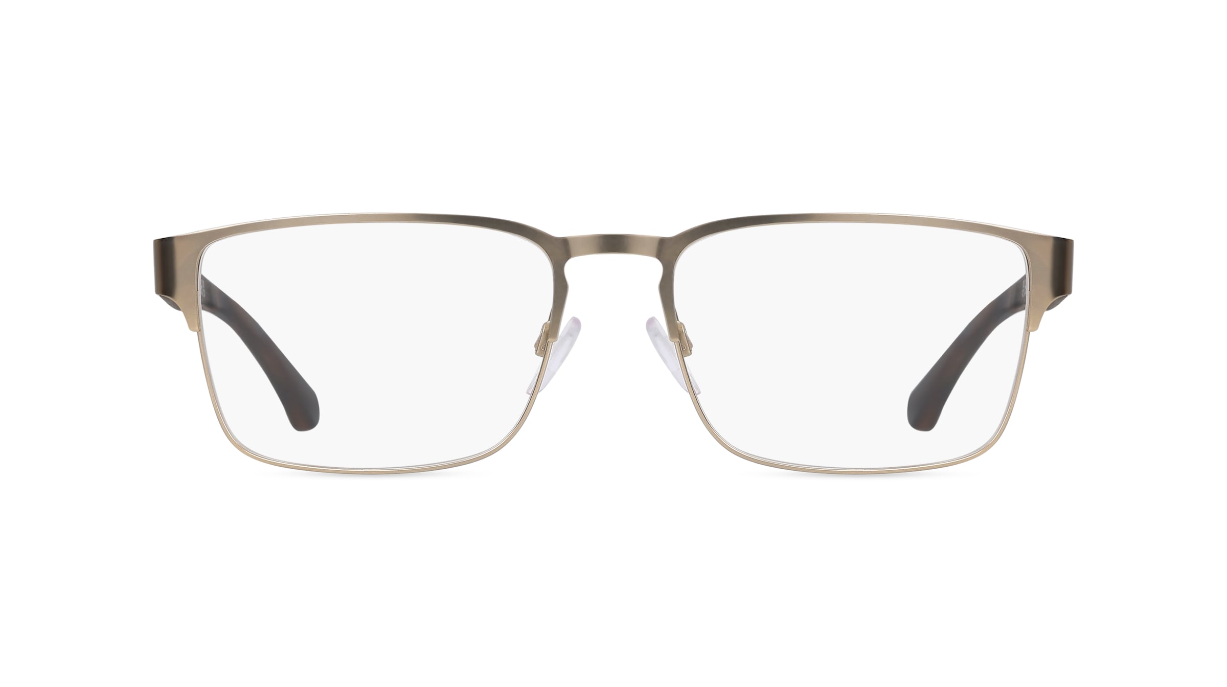 Emporio Armani EA1027 Herren-Brille inkl. Gläser Vollrand Eckig Metall-Gestell 53mm/18mm/140mm, gold