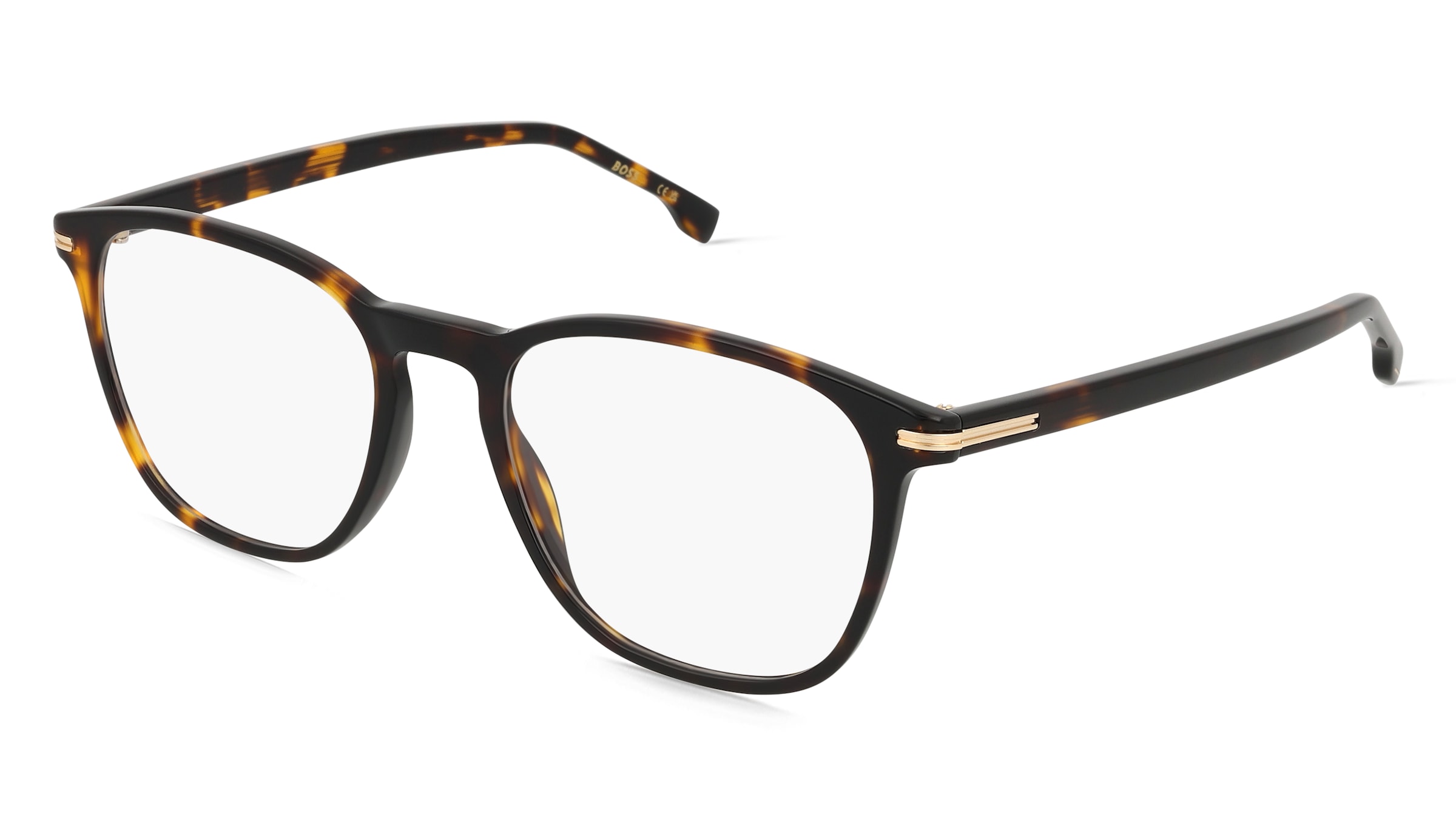 Boss 1680 Herren-Brille inkl. Gläser Vollrand Panto Acetat-Gestell 53/19/145, Havanna