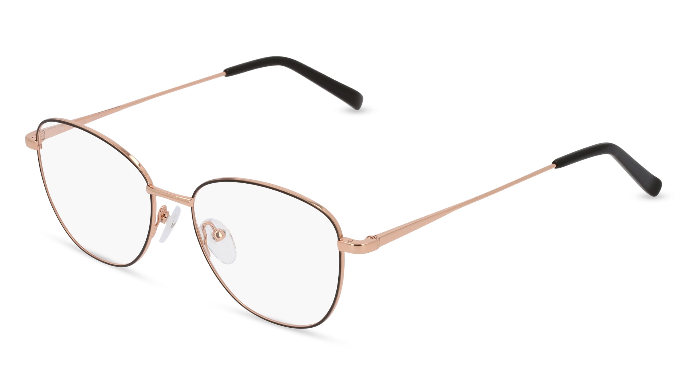 Fielmann BD 500 CL Damen-Brille inkl. Gläser Vollrand Butterfly Edelstahl-Gestell 52/16/145, Grau