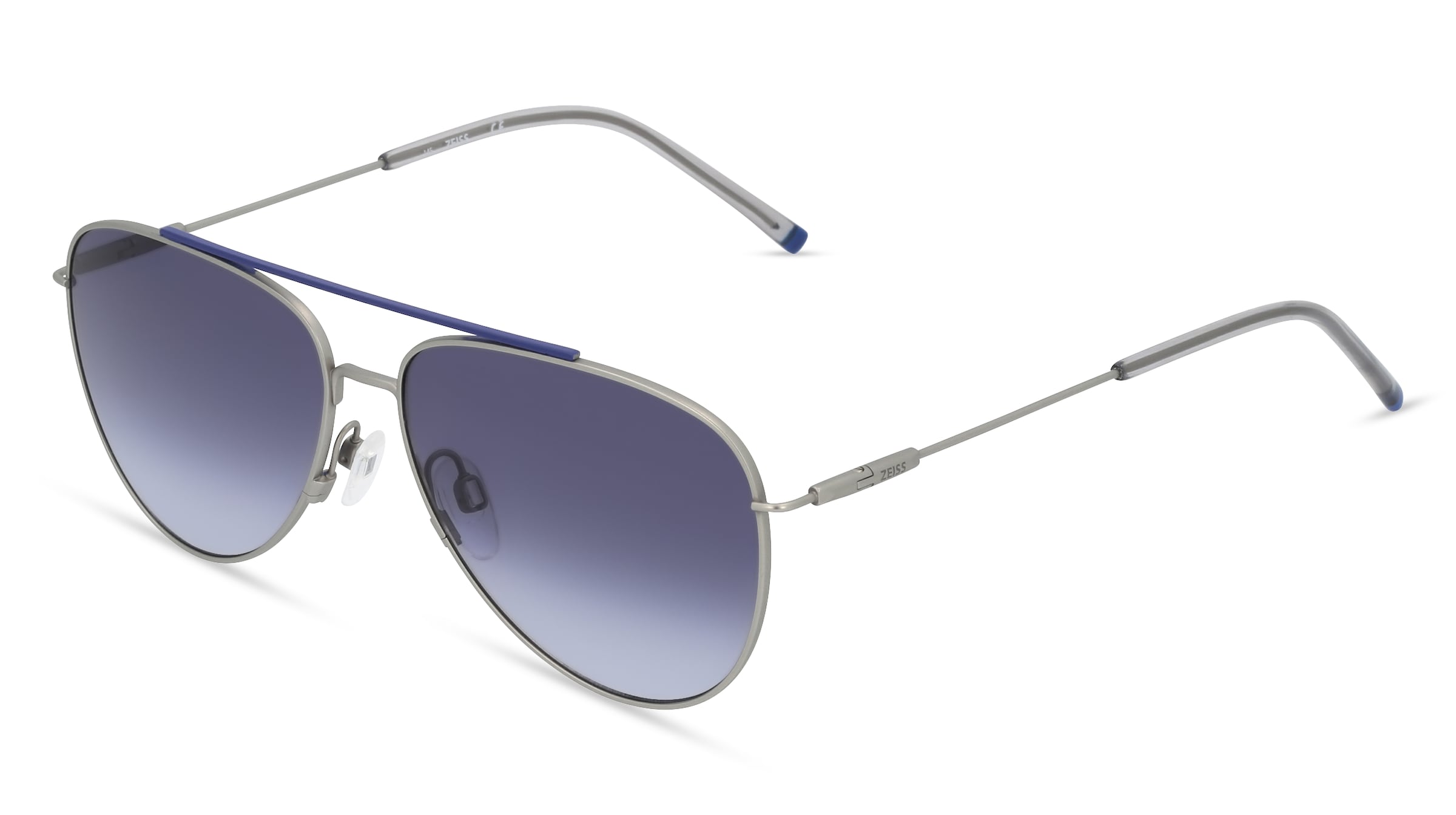 Marchon Germany Zeiss ZS22107S Unisex-Sonnenbrille Vollrand Pilot Metall-Gestell, Silber