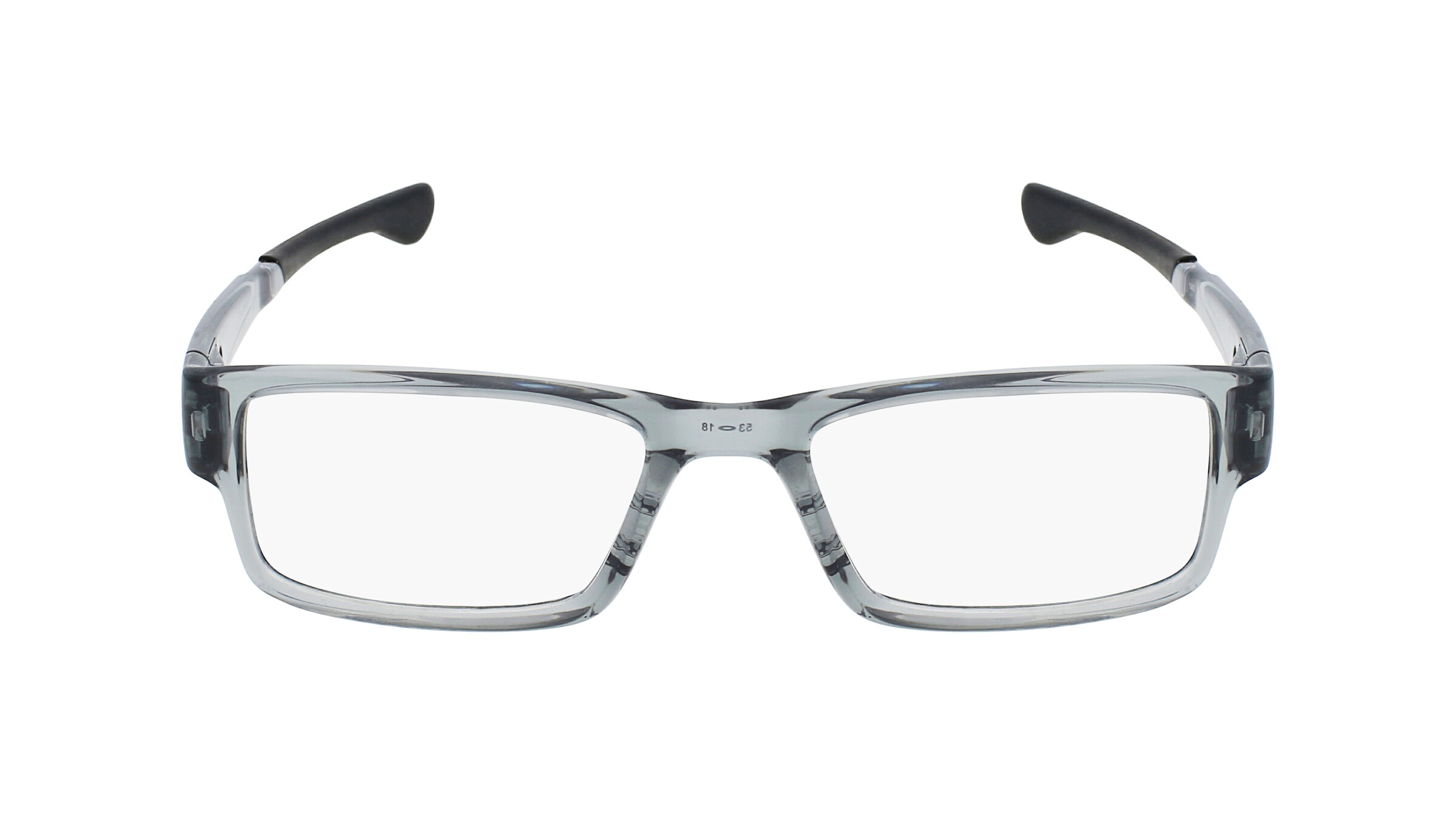 Oakley OX8046 Herren-Brille inkl. Gläser Vollrand Rechteckig Kunststoff-Gestell 59mm/18mm/148mm, grau